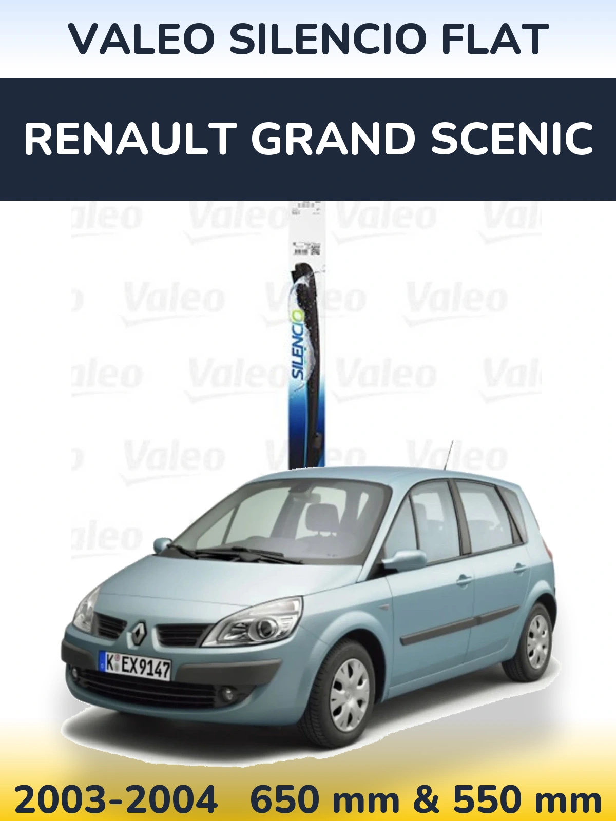 Torkarblad Valeo Silencio Flat för Renault Grand Scenic