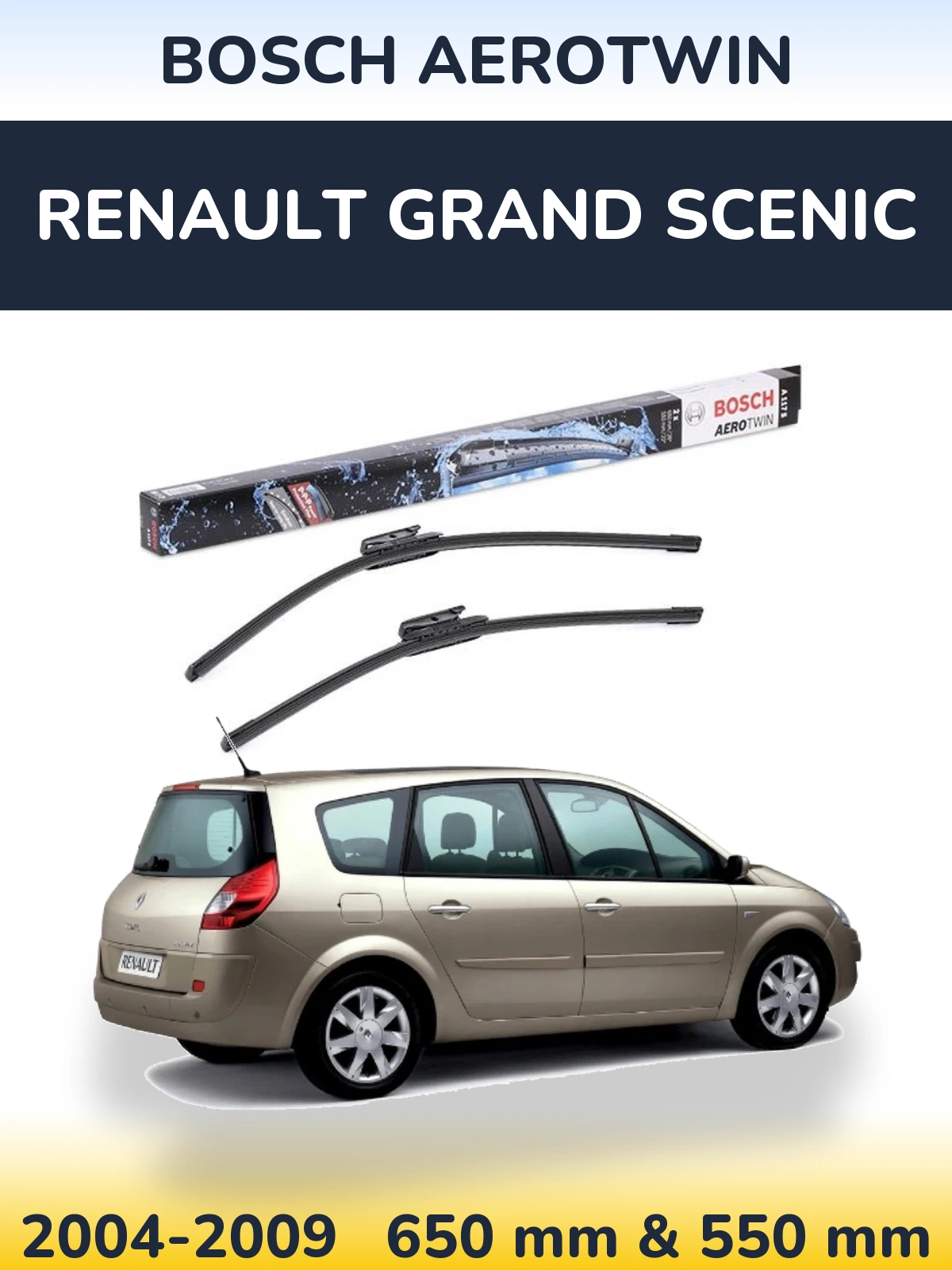 Torkarblad BOSCH AeroTwin för Renault Grand Scenic