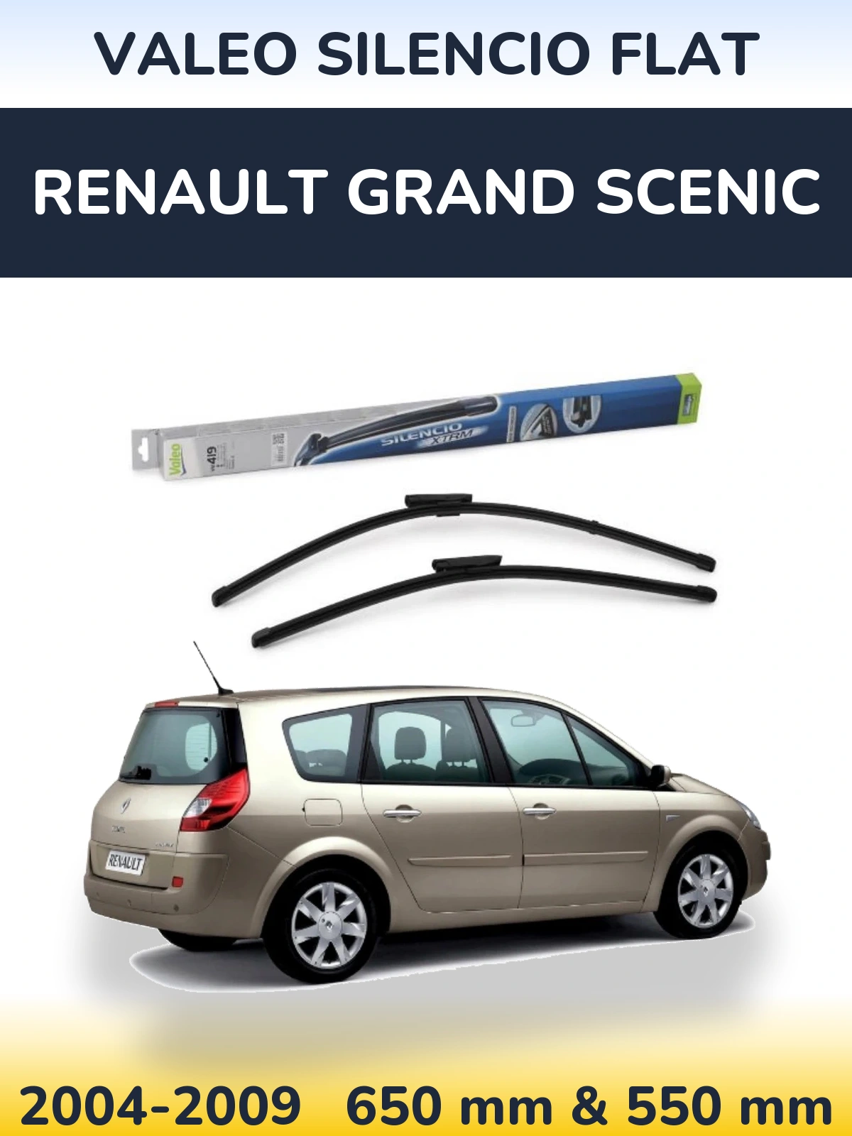 Torkarblad Valeo Silencio Flat för Renault Grand Scenic