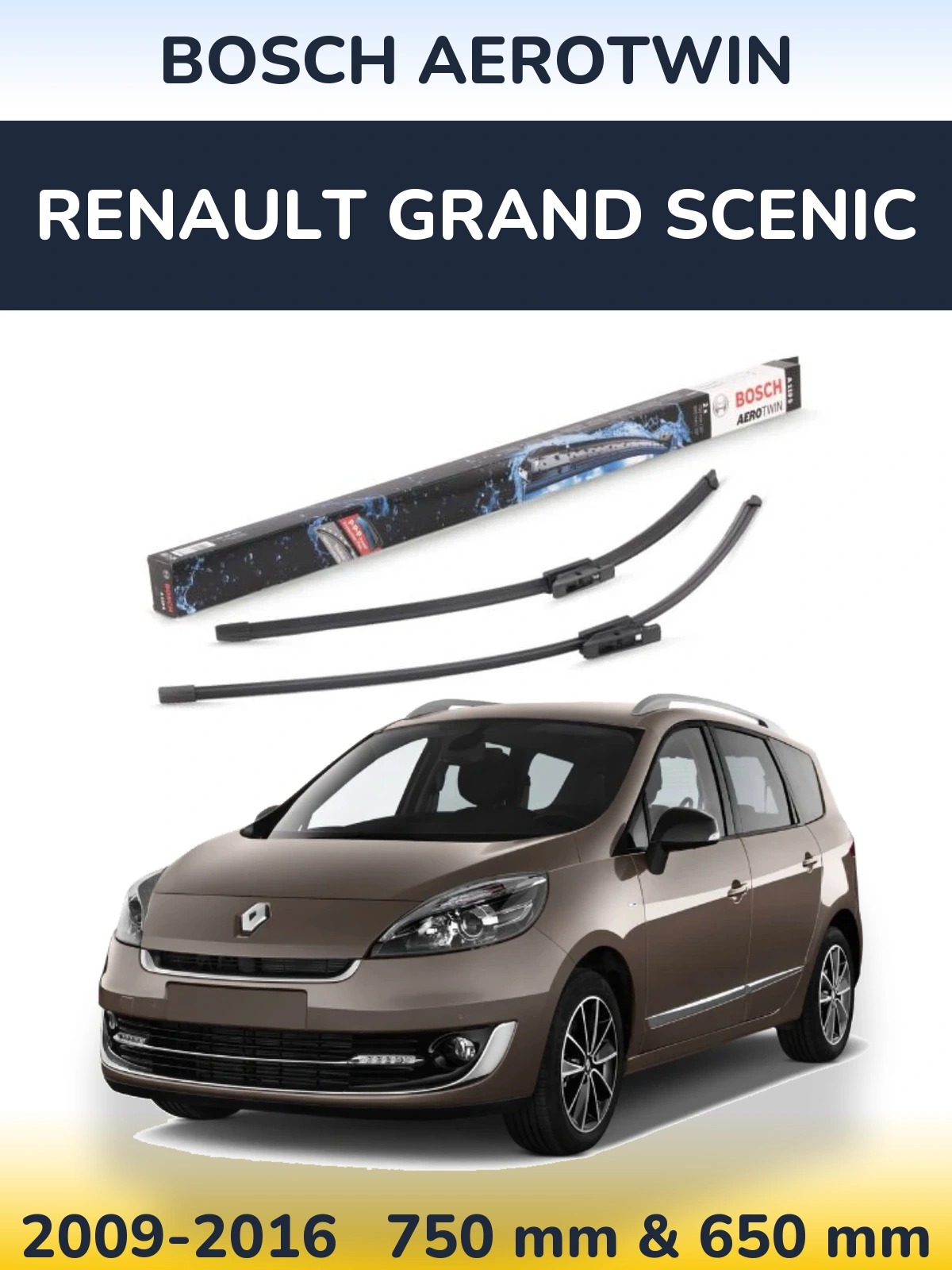 Torkarblad BOSCH AeroTwin för Renault Grand Scenic