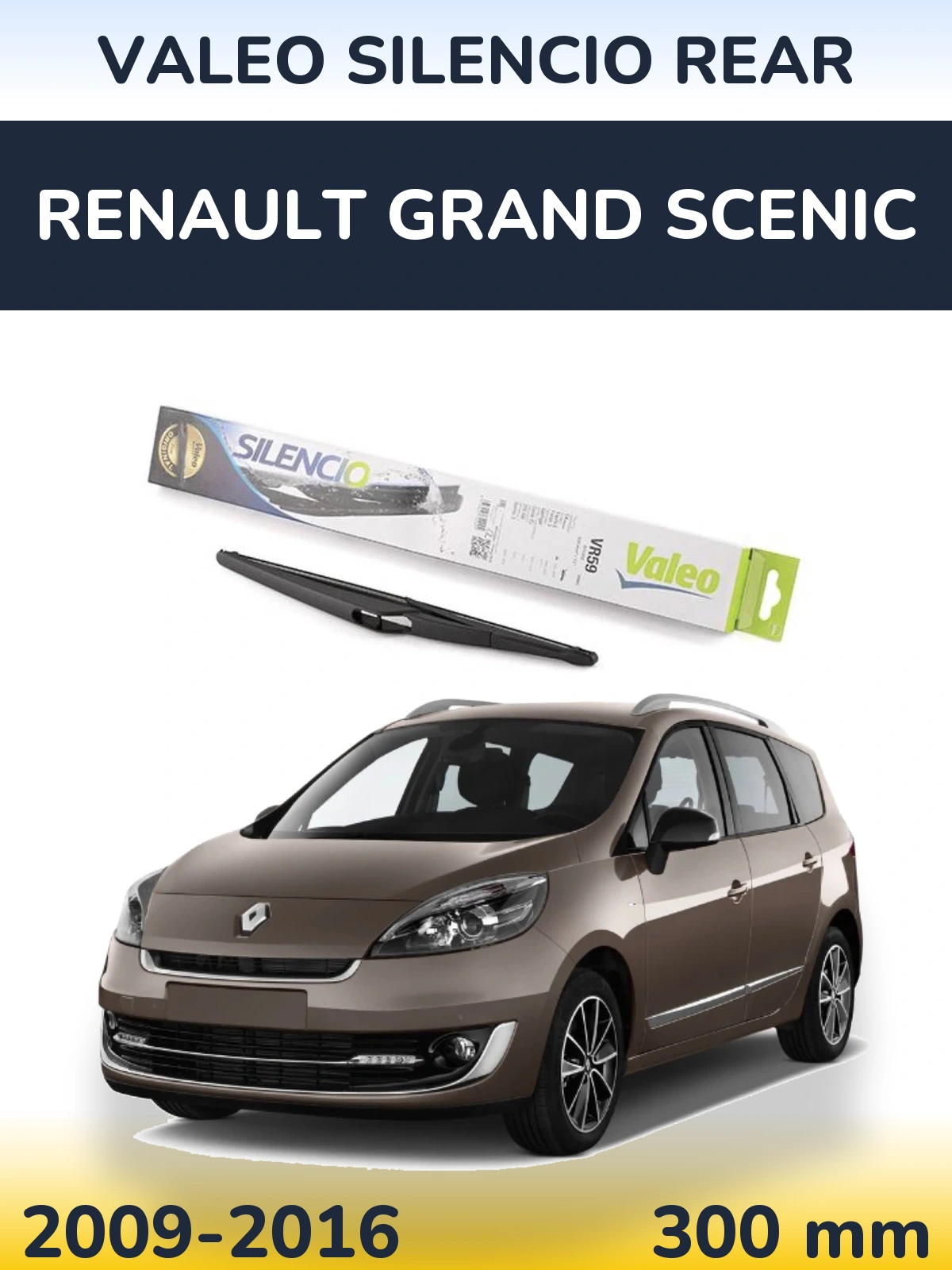Torkarblad Valeo Silencio Rear för Renault Grand Scenic