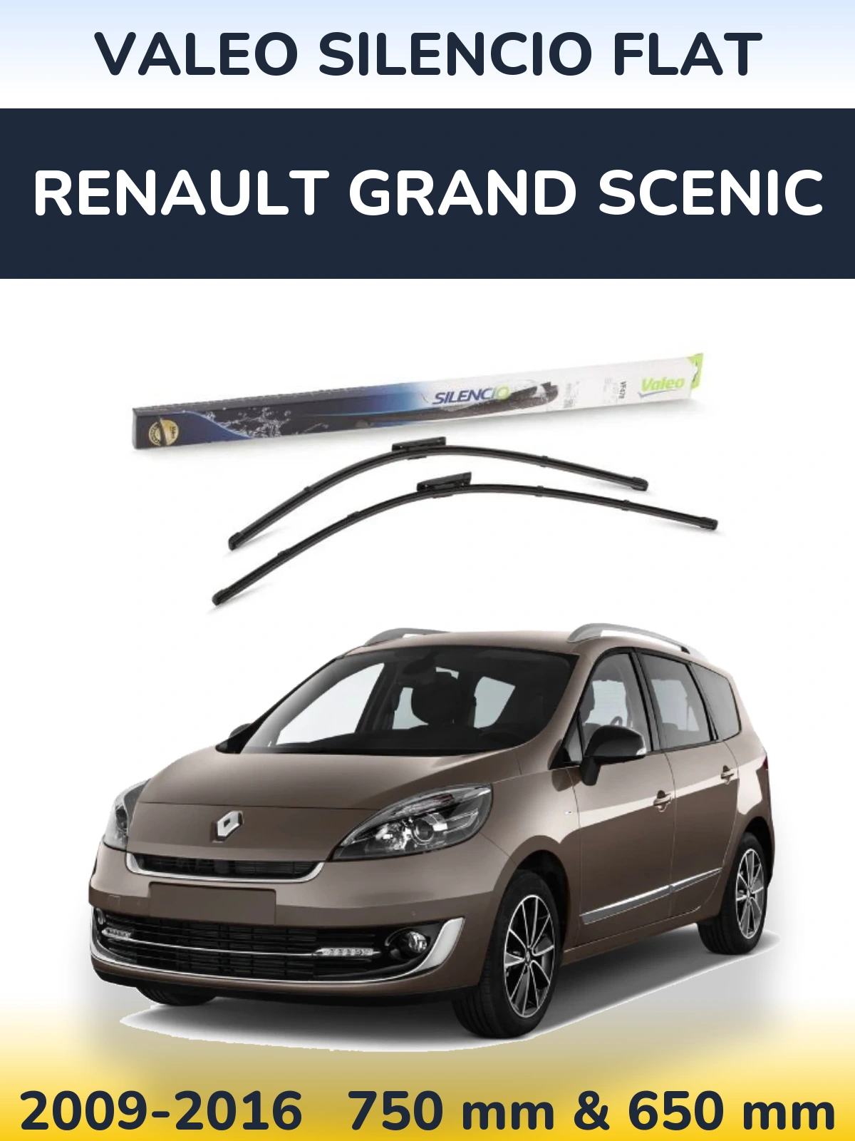 Torkarblad Valeo Silencio Flat för Renault Grand Scenic
