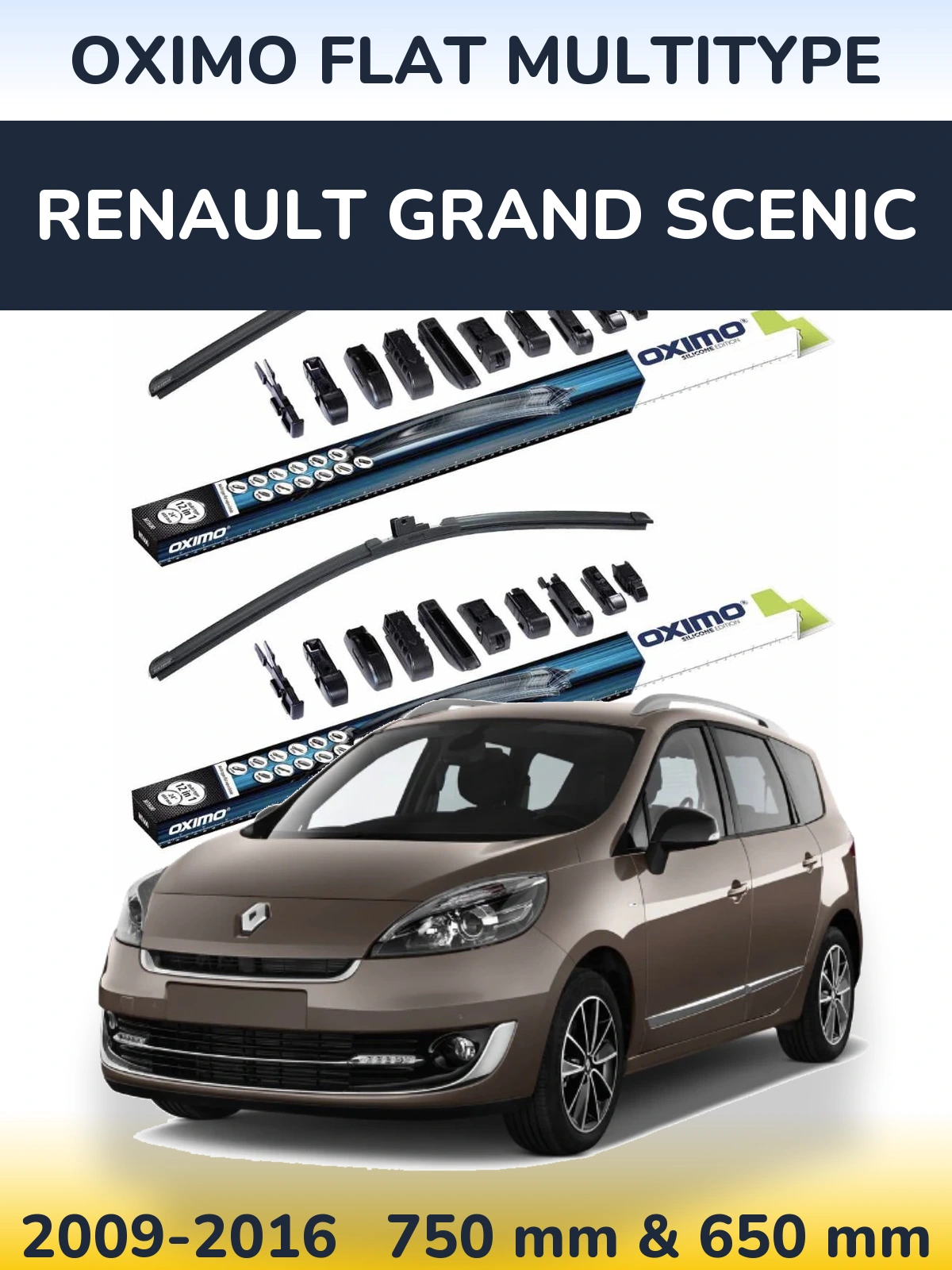 Torkarblad Oximo Flat MultiType för Renault Grand Scenic