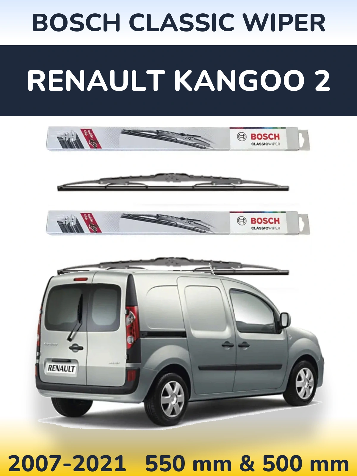 Torkarblad BOSCH Classic Wiper för Renault Kangoo 2