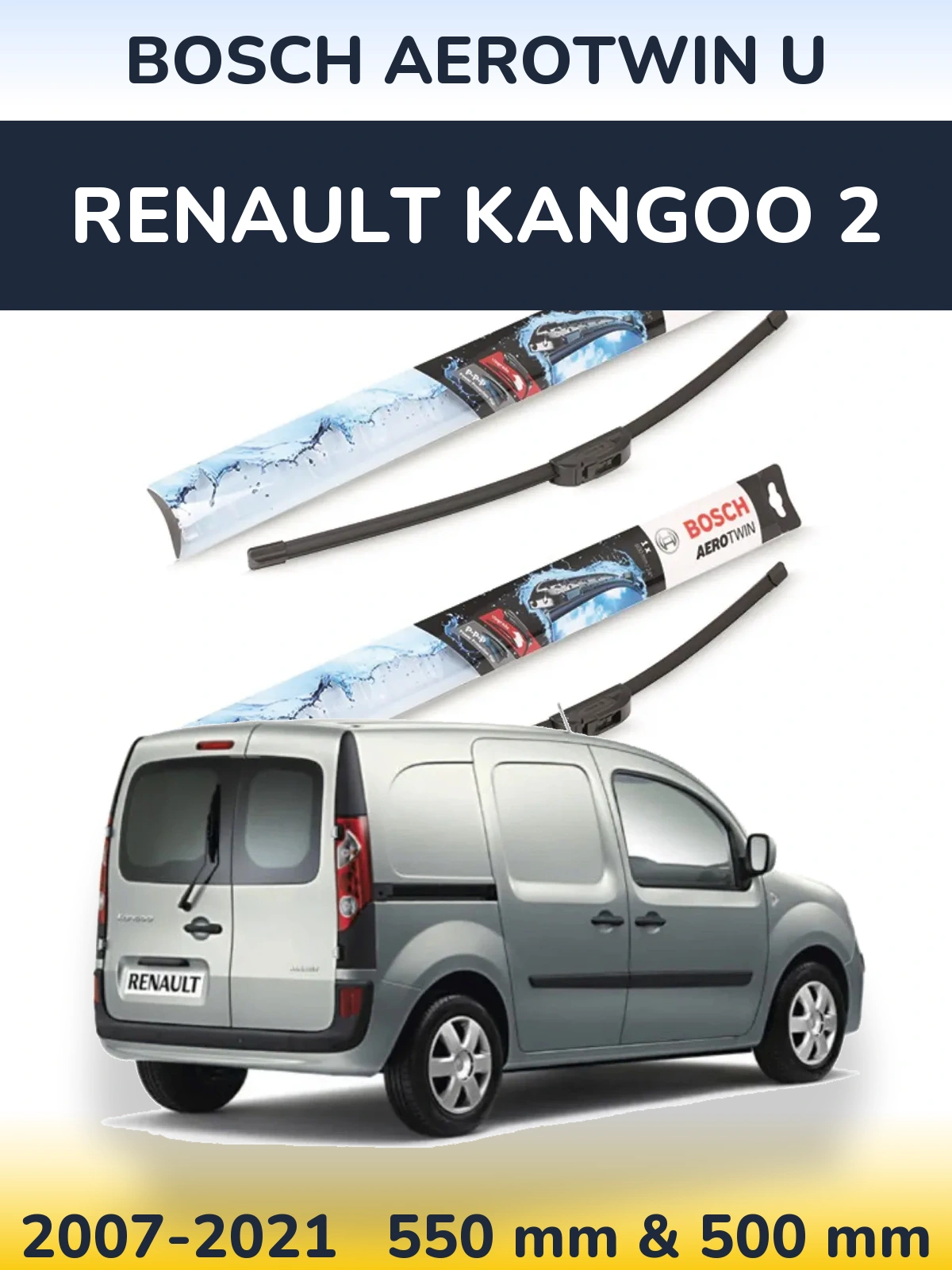 Torkarblad BOSCH AeroTwin U för Renault Kangoo 2