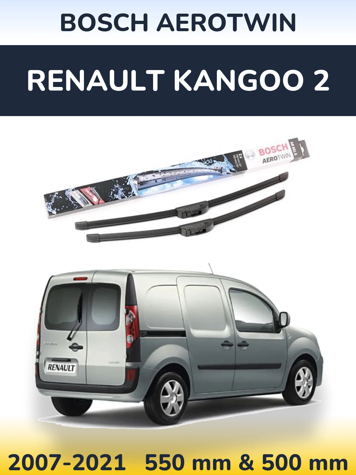 Torkarblad BOSCH AeroTwin för Renault Kangoo 2