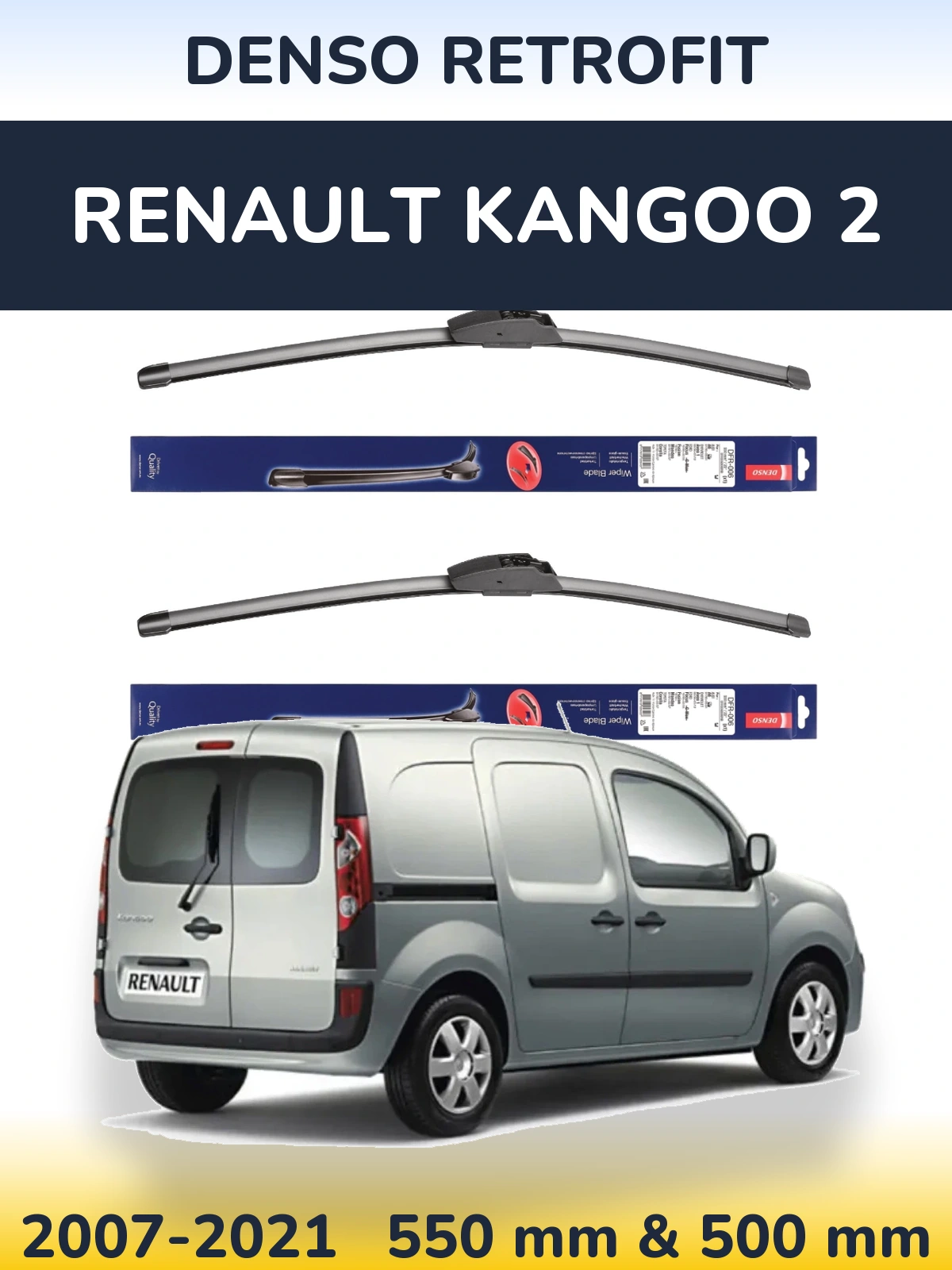 Torkarblad Denso Retrofit för Renault Kangoo 2