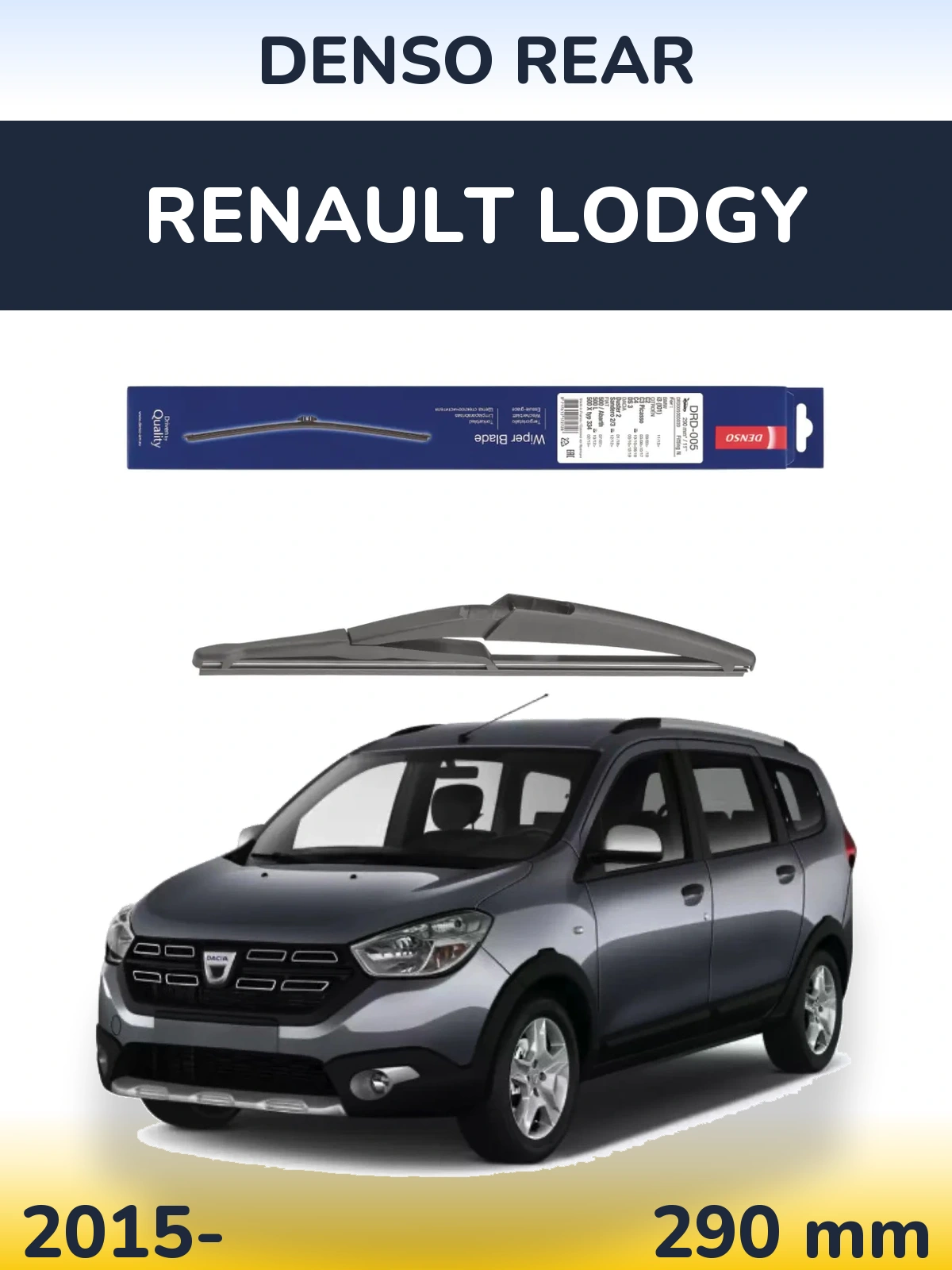 Torkarblad Denso Rear för Renault Lodgy