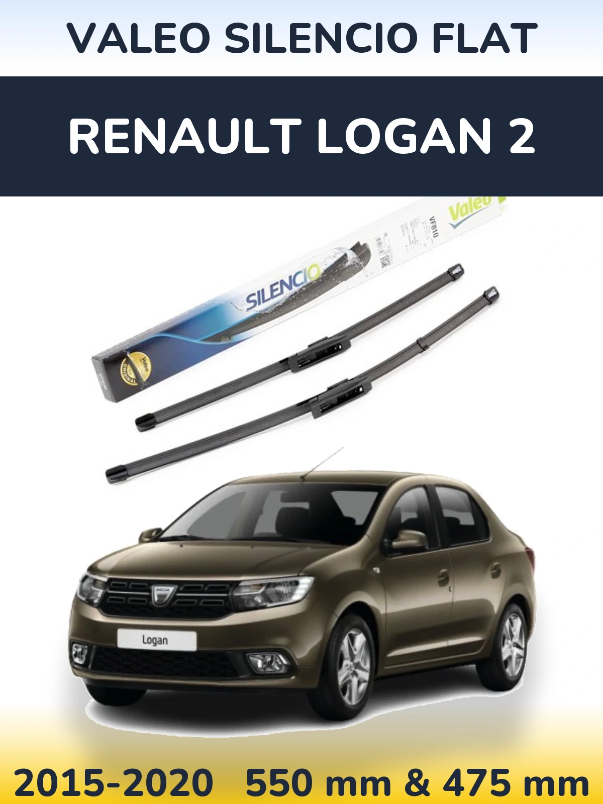 Torkarblad Valeo Silencio Flat för Renault Logan 2