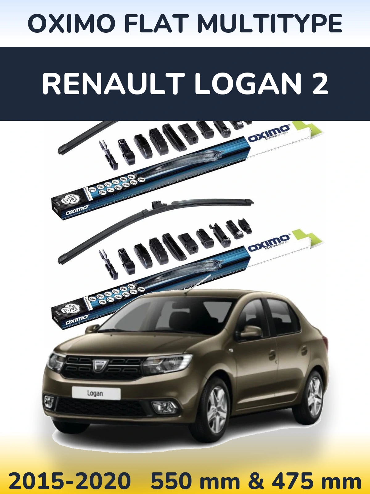 Torkarblad Oximo Flat MultiType för Renault Logan 2