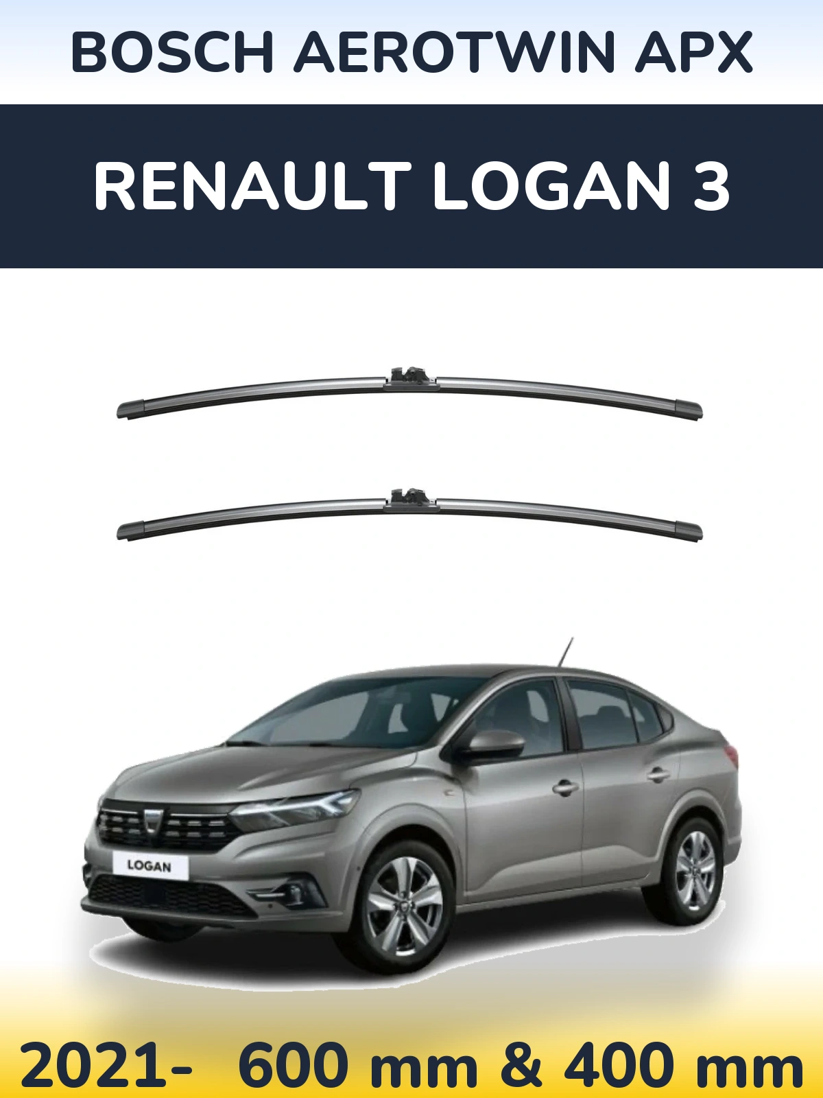 Torkarblad BOSCH AeroTwin APX för Renault Logan 3