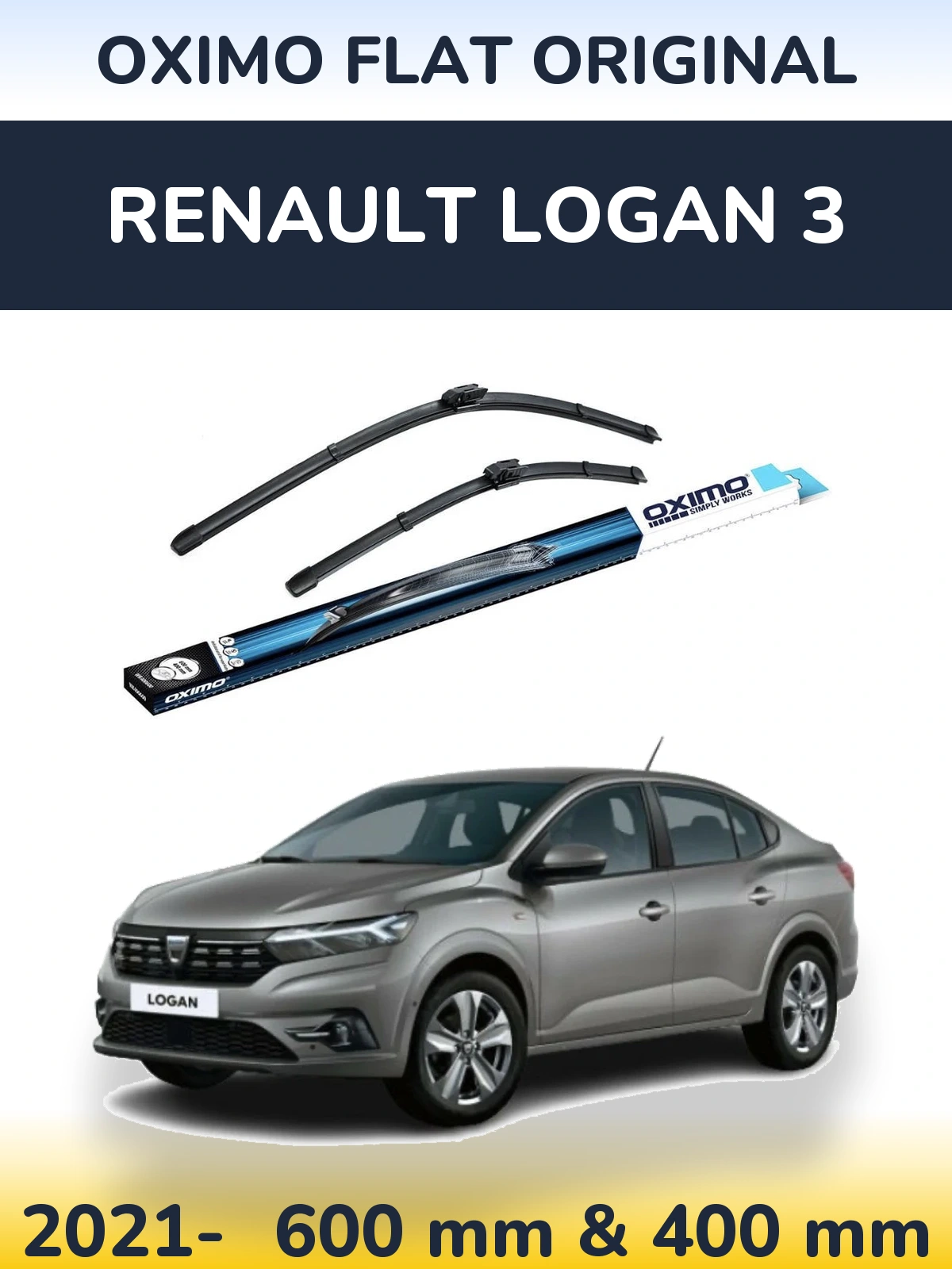 Torkarblad Oximo Flat Original för Renault Logan 3