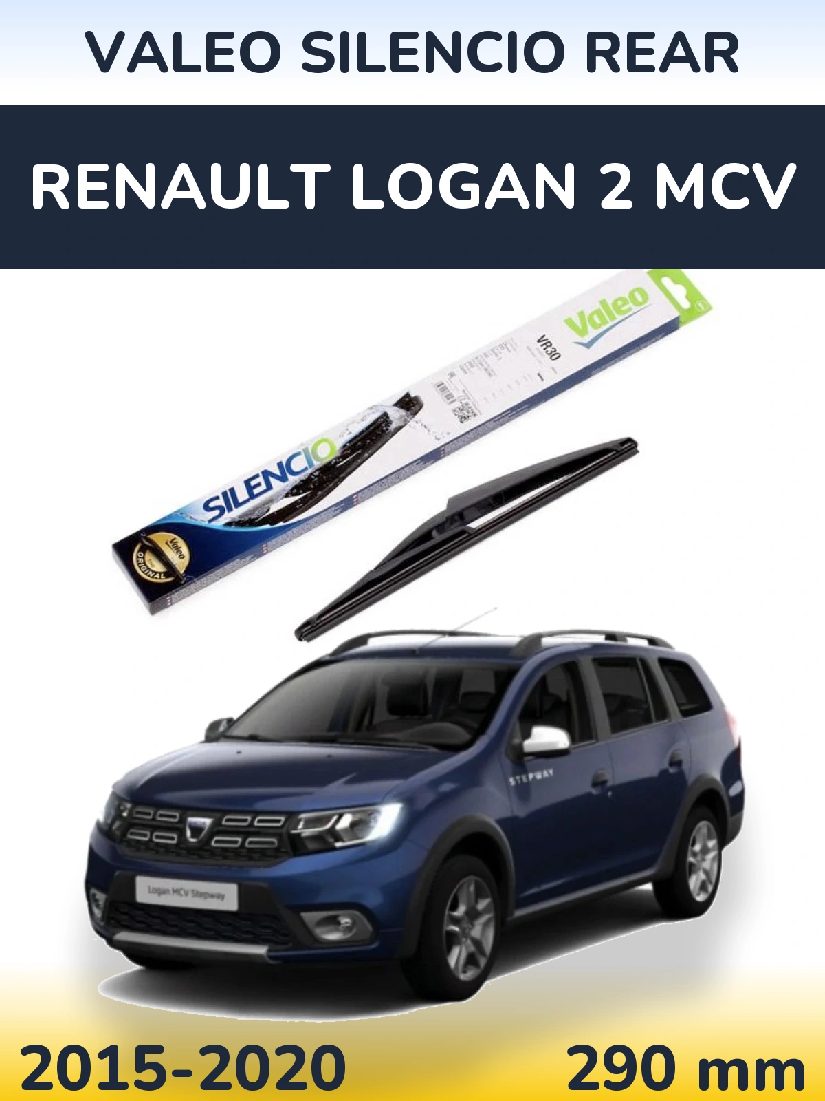 Torkarblad Valeo Silencio Rear för Renault Logan 2 MCV