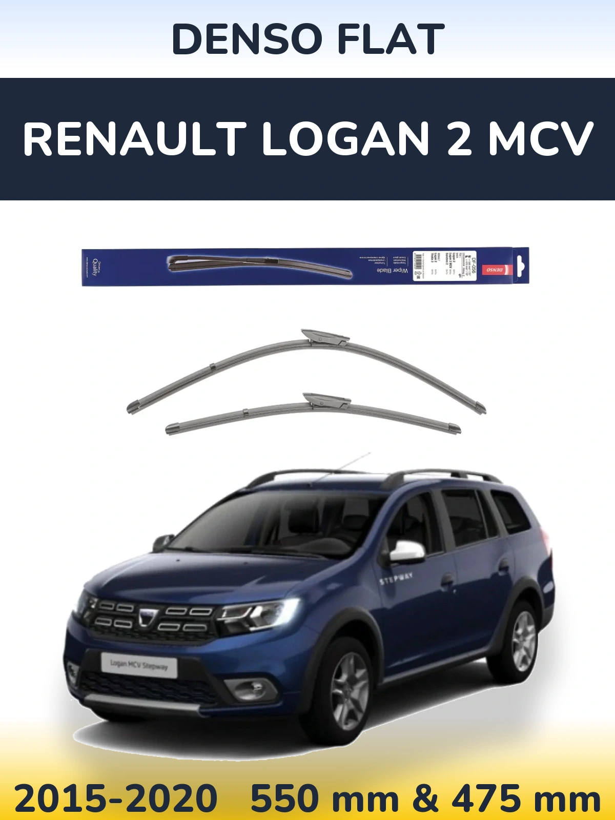 Torkarblad Denso Flat för Renault Logan 2 MCV