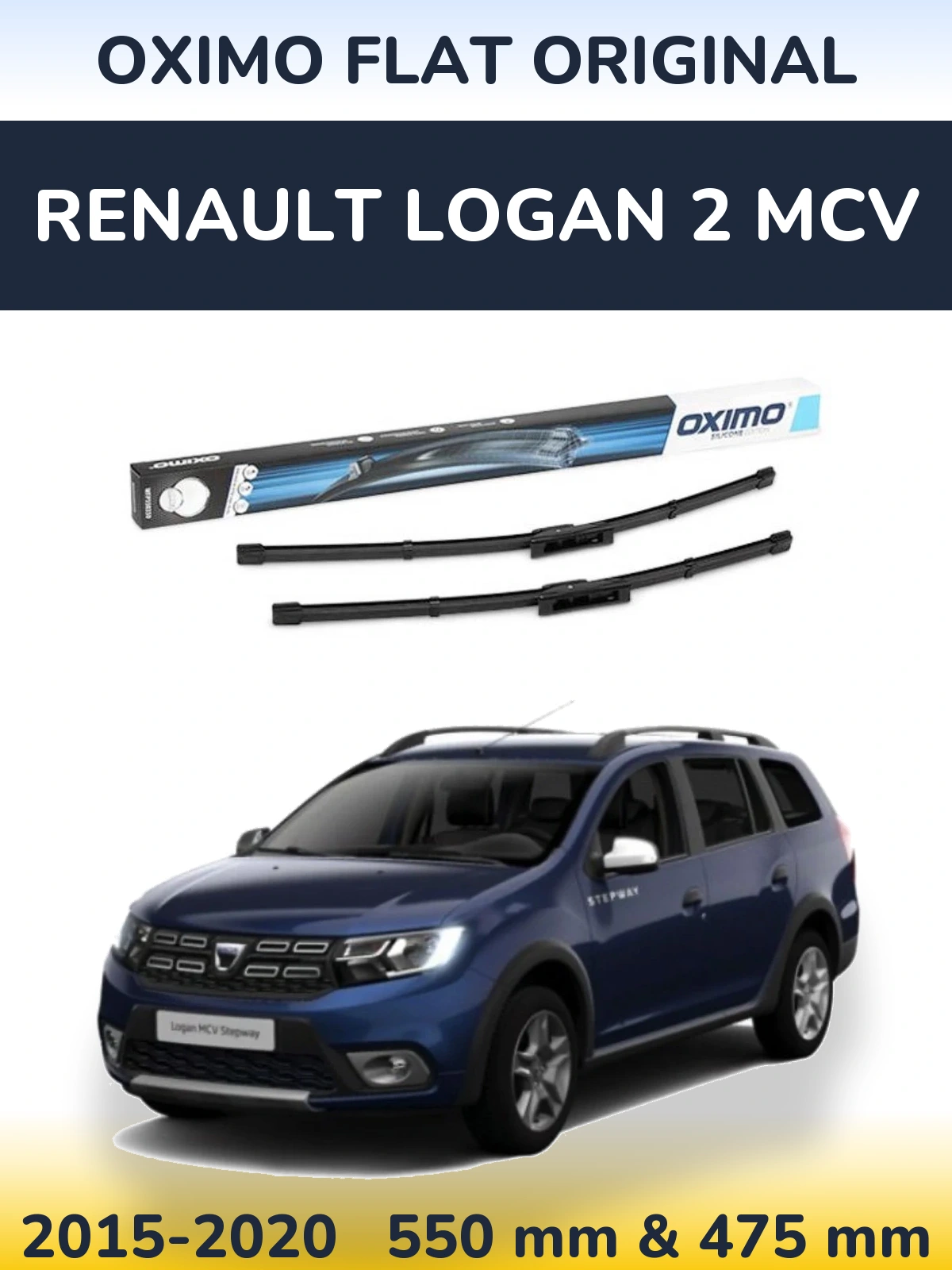 Torkarblad Oximo Flat Original för Renault Logan 2 MCV
