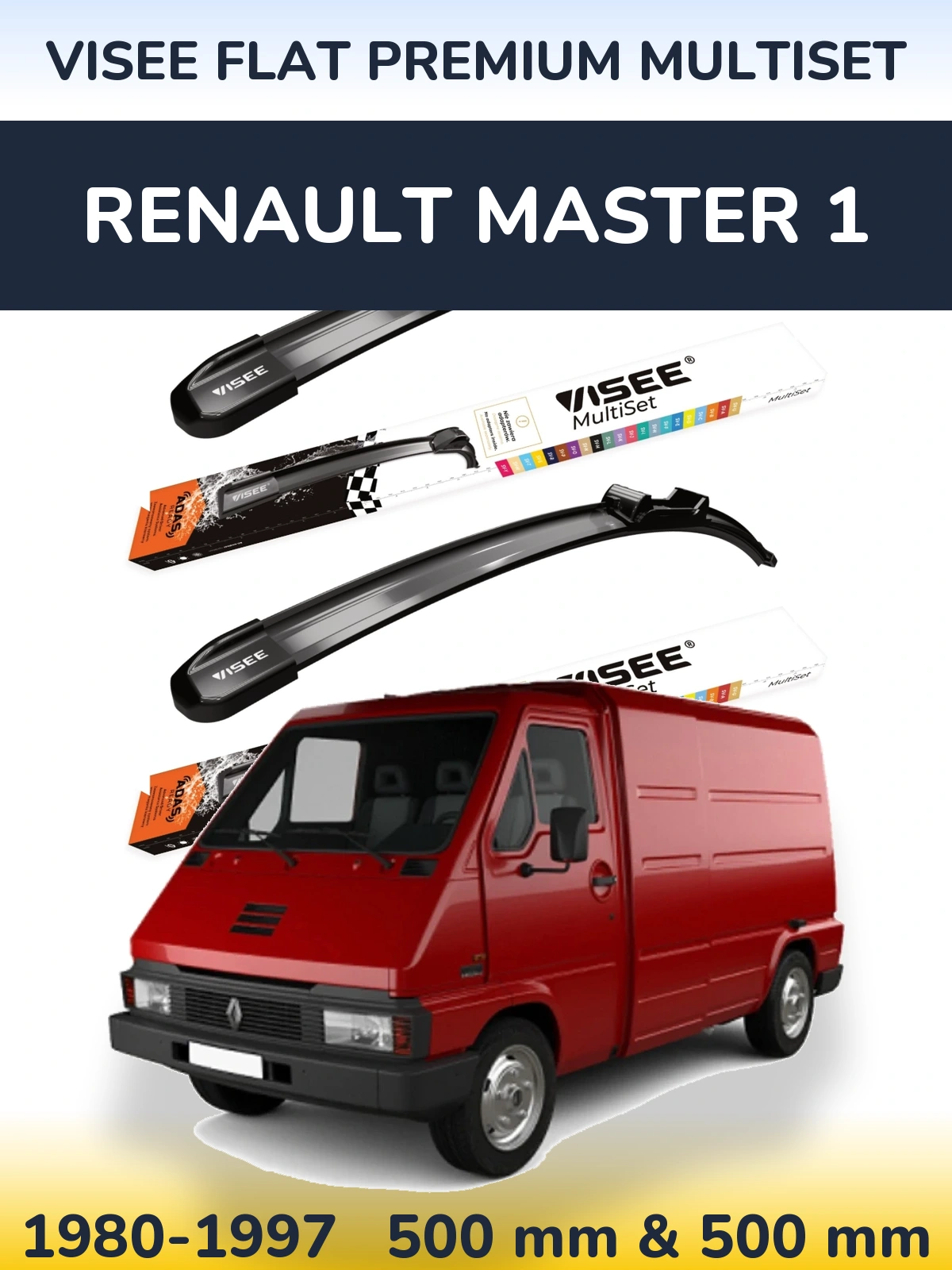 Torkarblad VISEE FLAT PREMIUM MultiSet för Renault Master 1