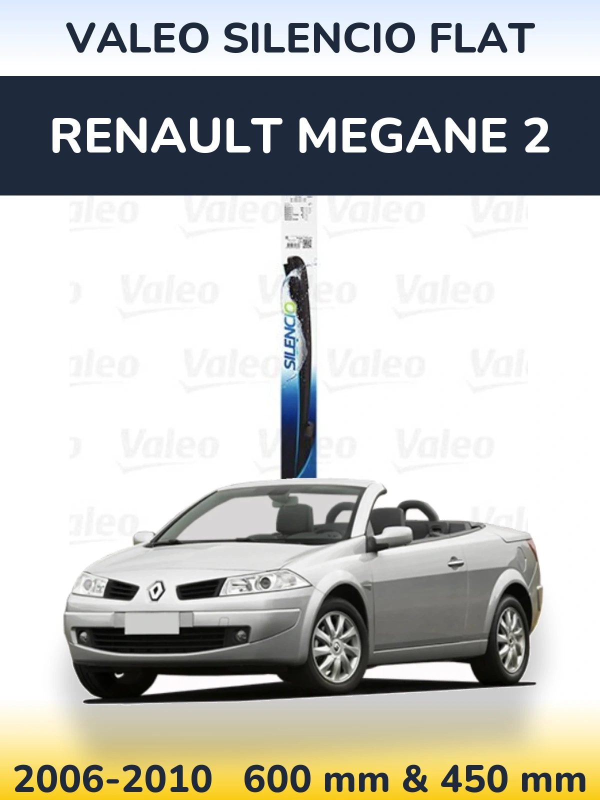 Torkarblad Valeo Silencio Flat för Renault Megane 2