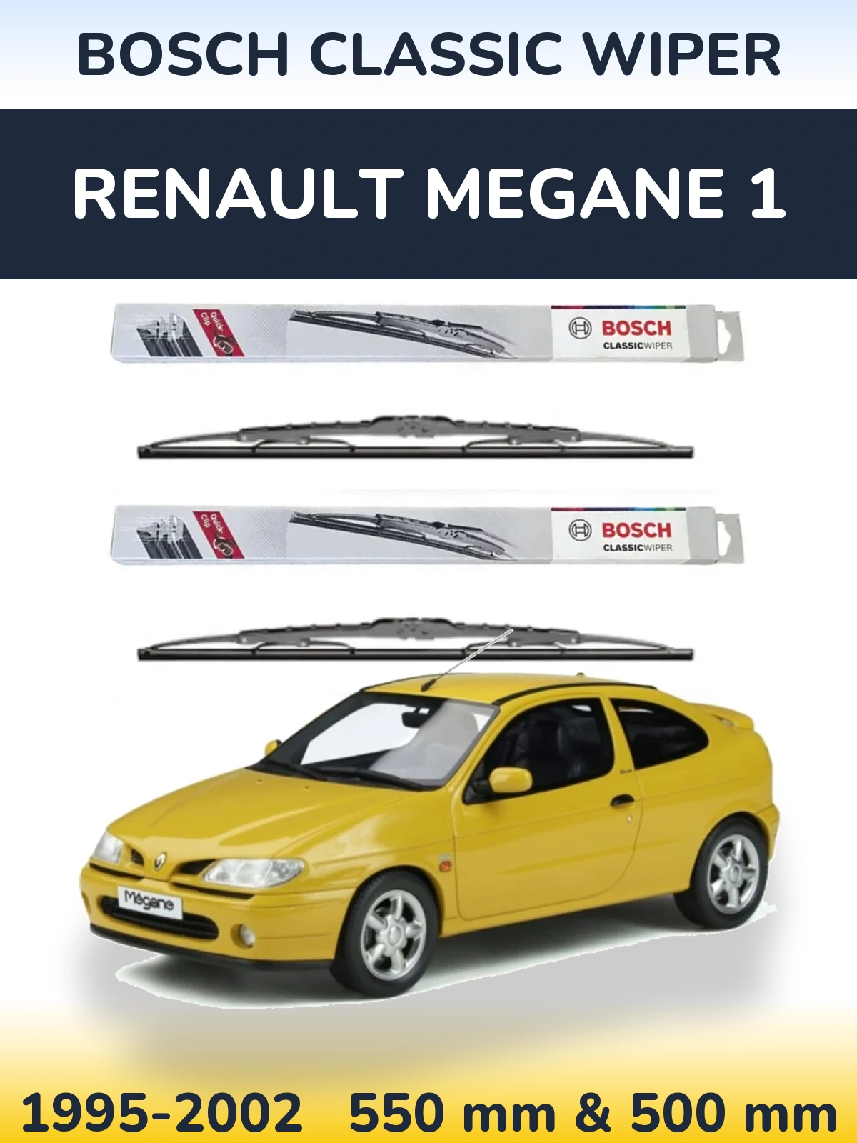 Torkarblad BOSCH Classic Wiper för Renault Megane 1
