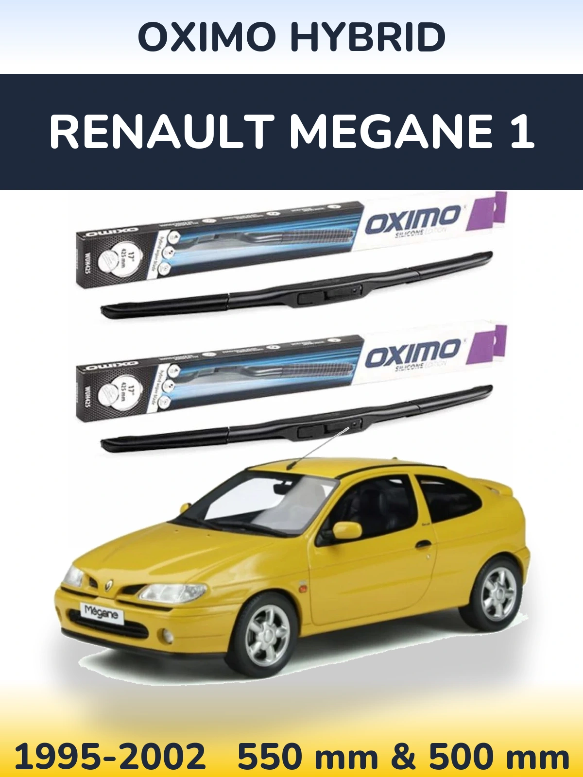 Torkarblad Oximo Hybrid för Renault Megane 1