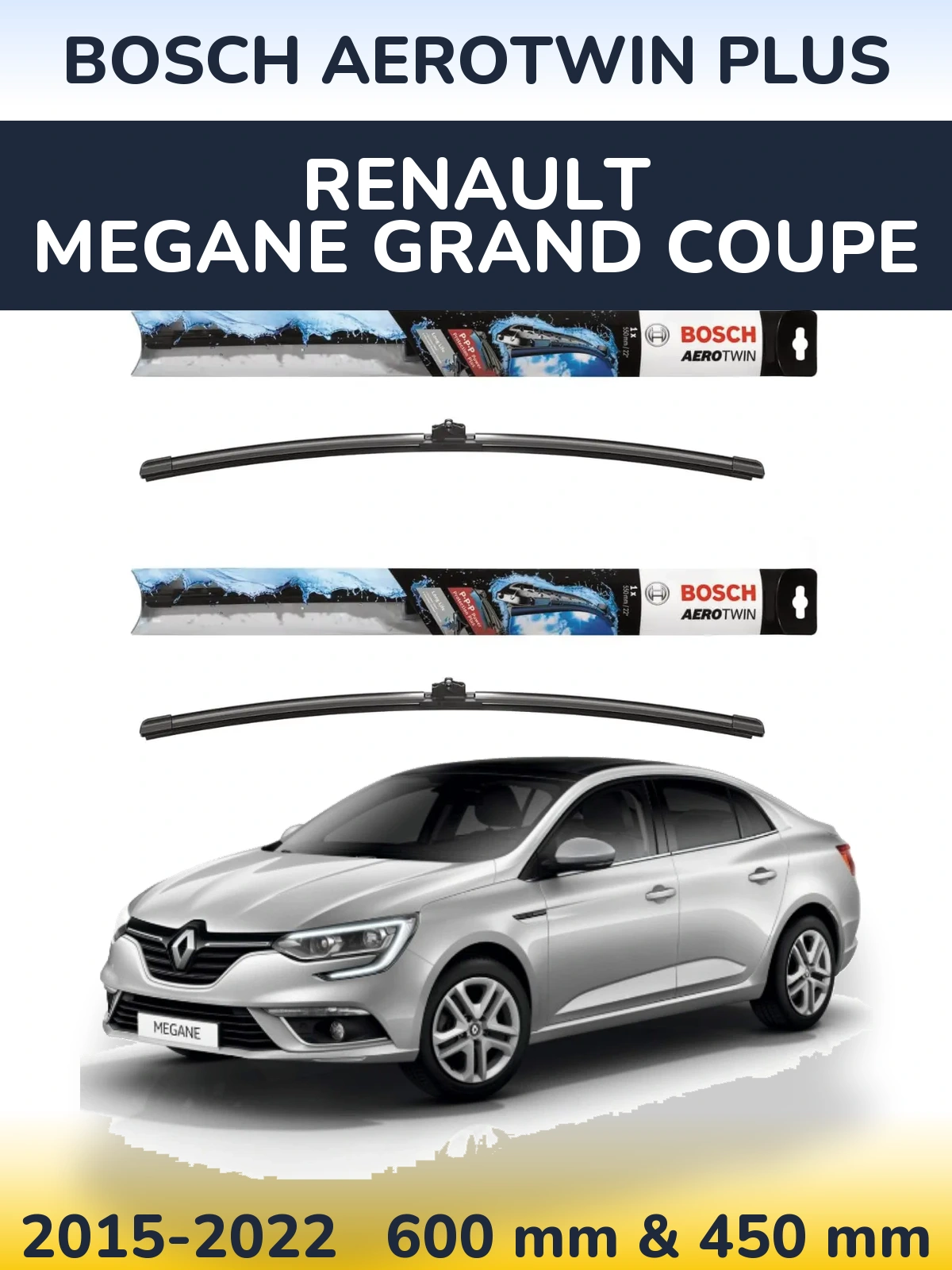 Torkarblad BOSCH AeroTwin Plus för Renault Megane Grand Coupe