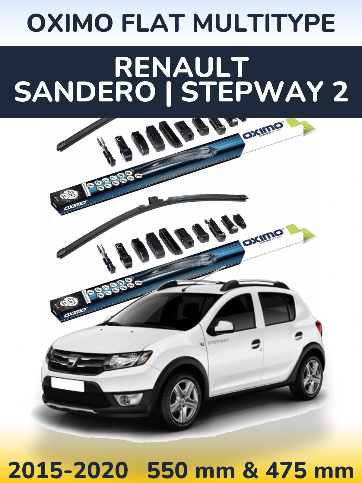 Torkarblad Oximo Flat MultiType för Renault Sandero | Stepway 2