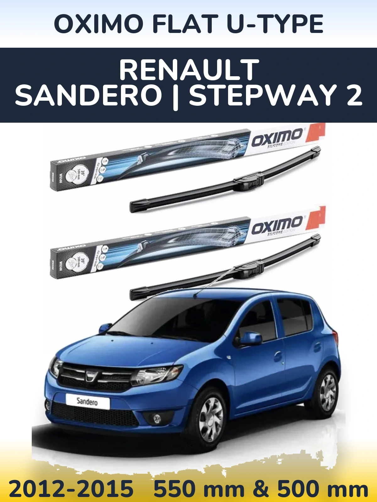 Torkarblad Oximo Flat U-type för Renault Sandero | Stepway 2