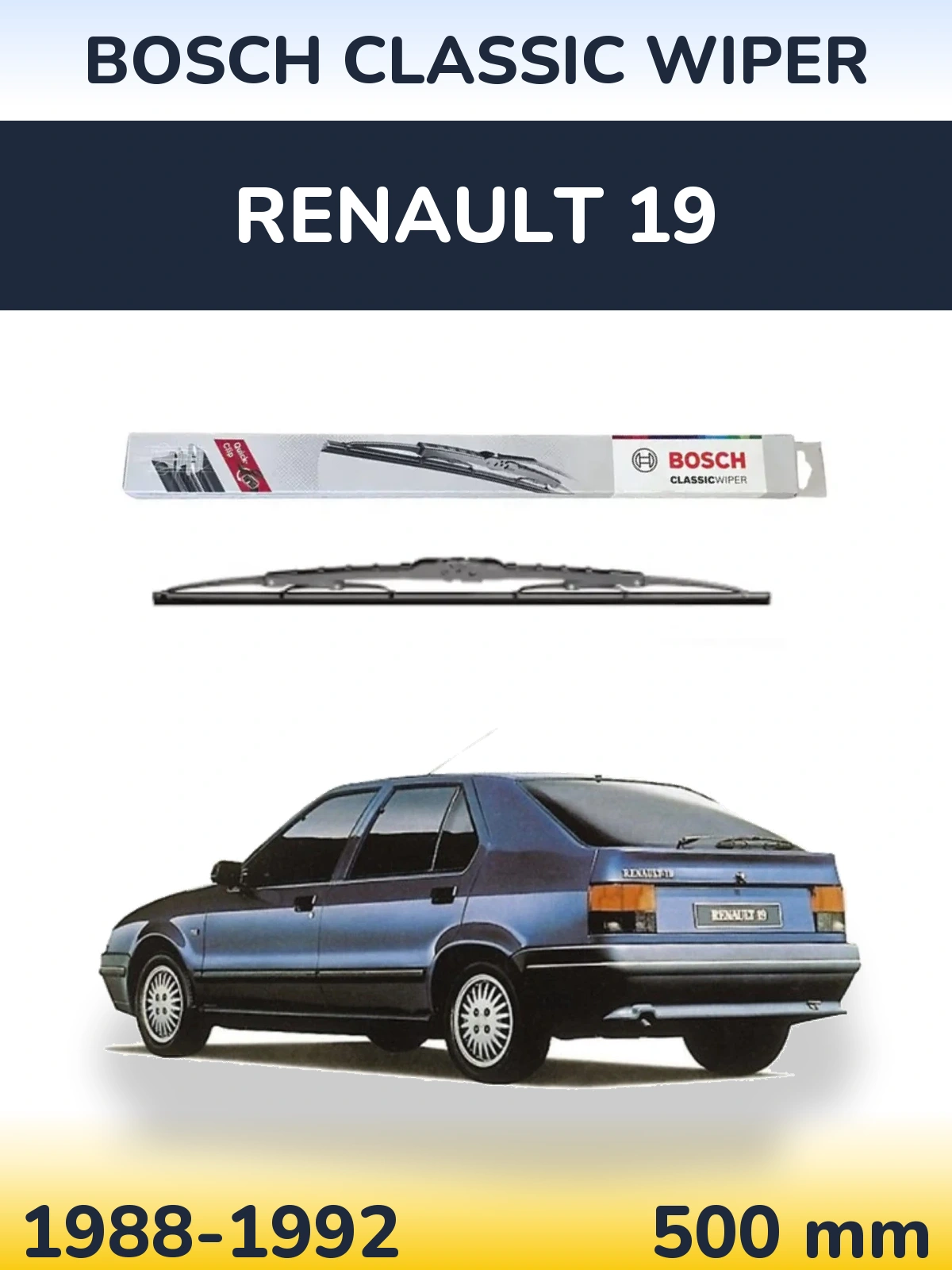 Torkarblad BOSCH Classic Wiper för Renault 19