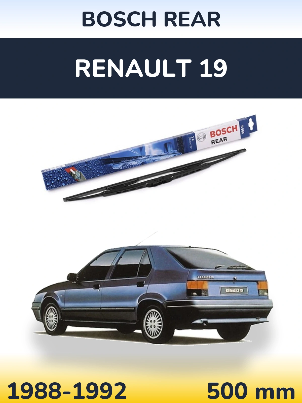 Torkarblad BOSCH Rear för Renault 19