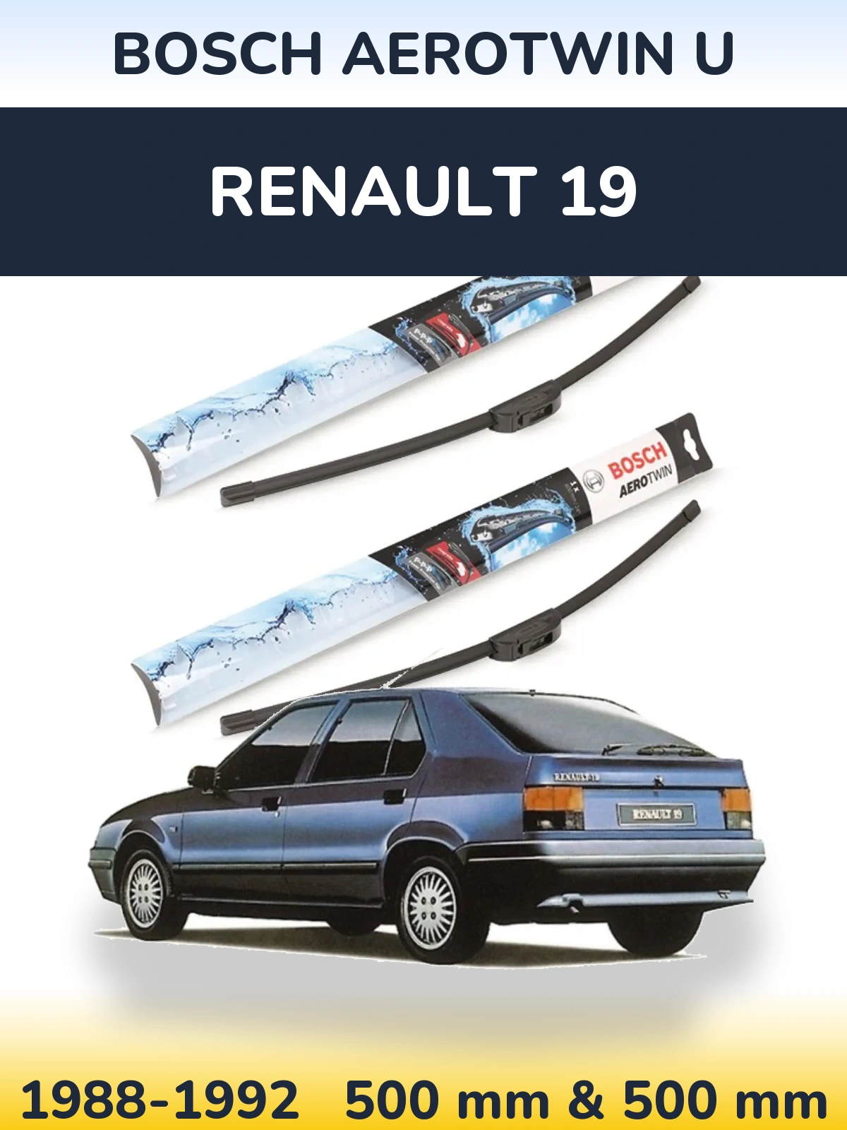 Torkarblad BOSCH AeroTwin U för Renault 19