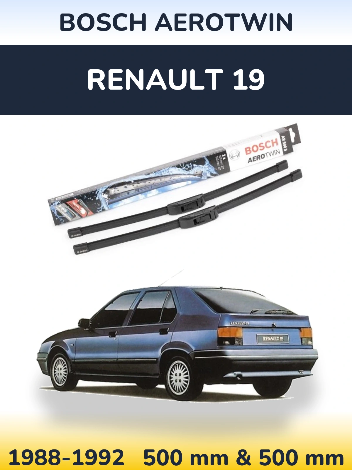 Torkarblad BOSCH AeroTwin för Renault 19