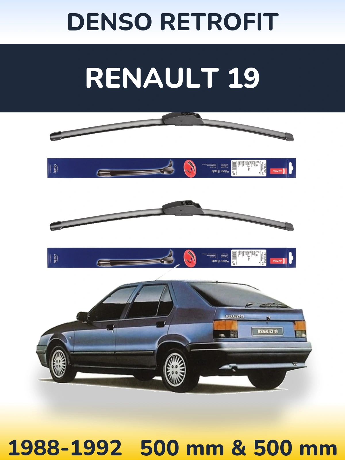 Torkarblad Denso Retrofit för Renault 19