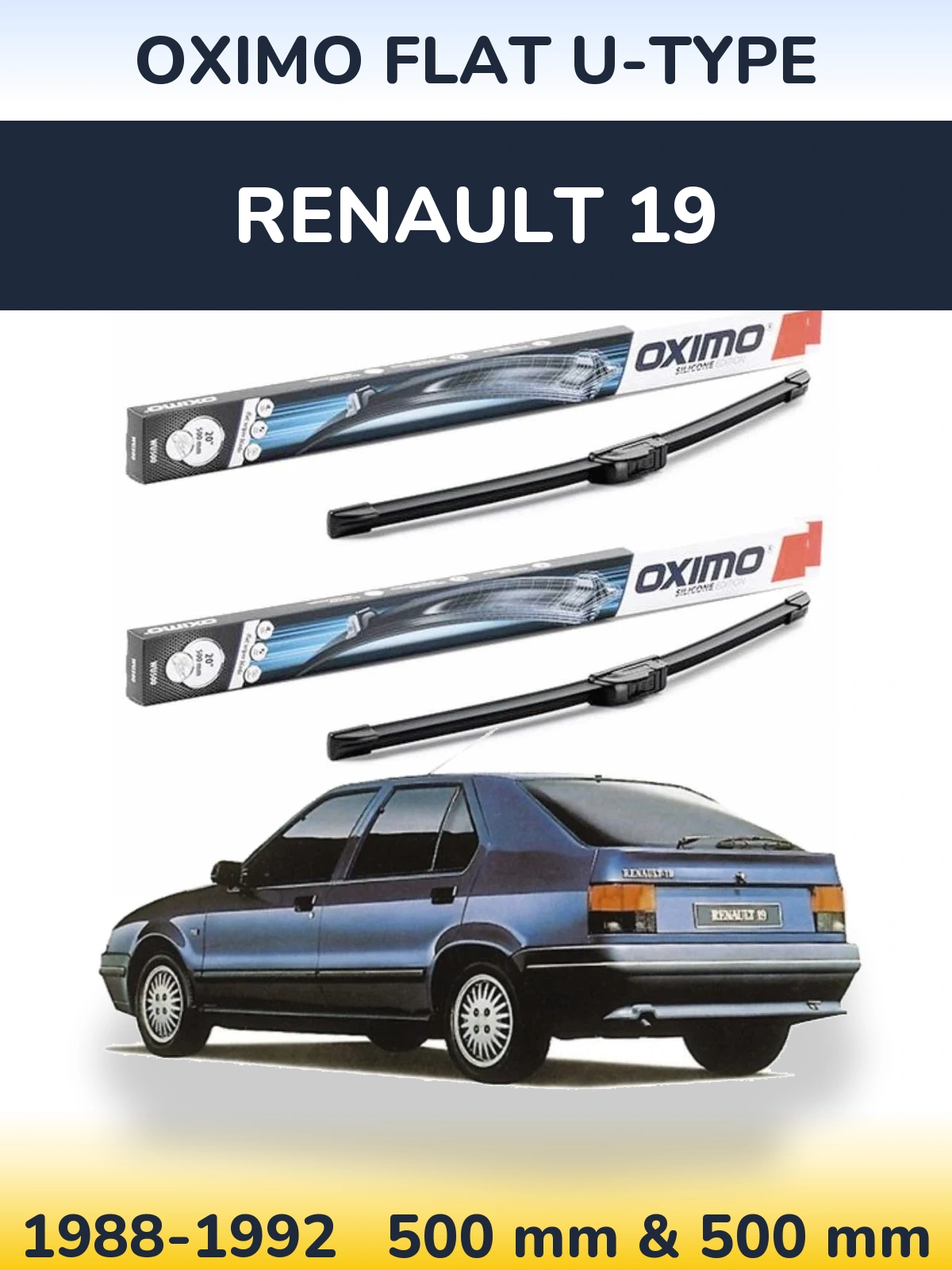 Torkarblad Oximo Flat U-type för Renault 19