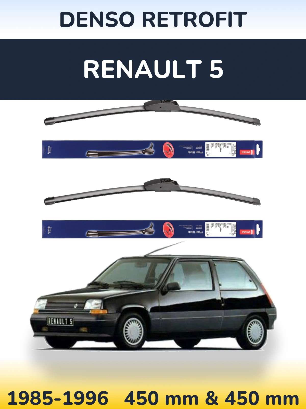 Torkarblad Denso Retrofit för Renault 5
