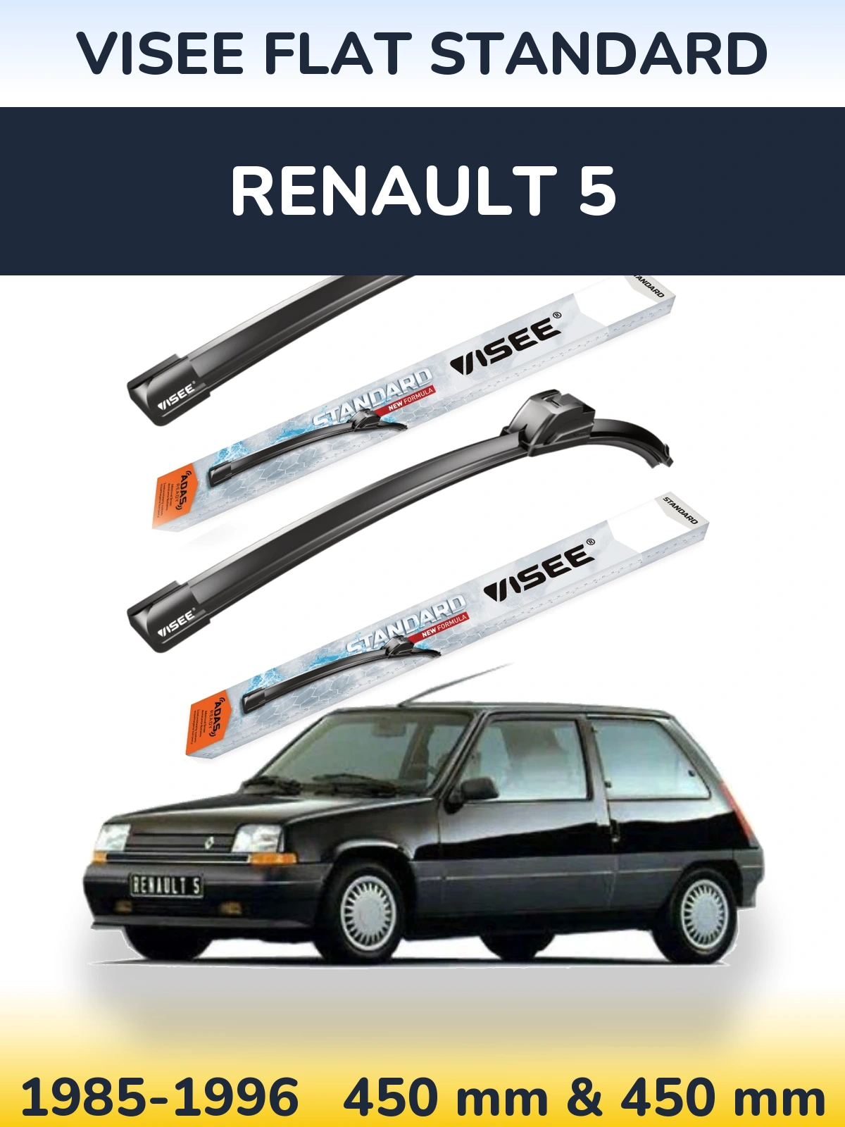 Torkarblad VISEE FLAT STANDARD för Renault 5