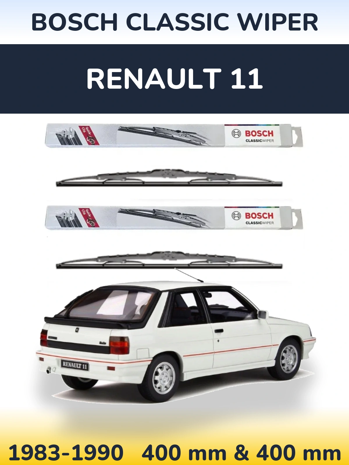Torkarblad BOSCH Classic Wiper för Renault 11