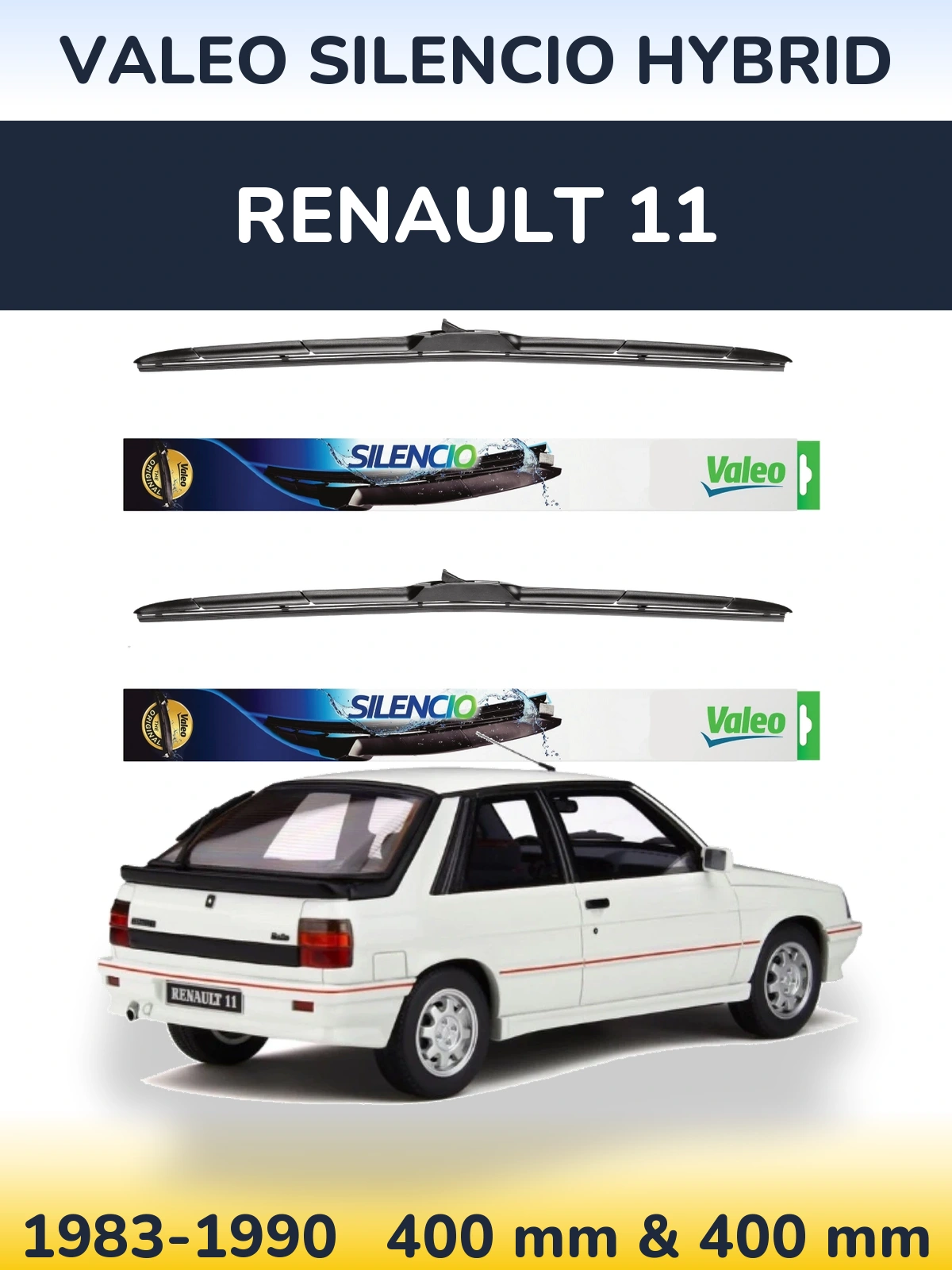 Torkarblad Valeo Silencio Hybrid för Renault 11