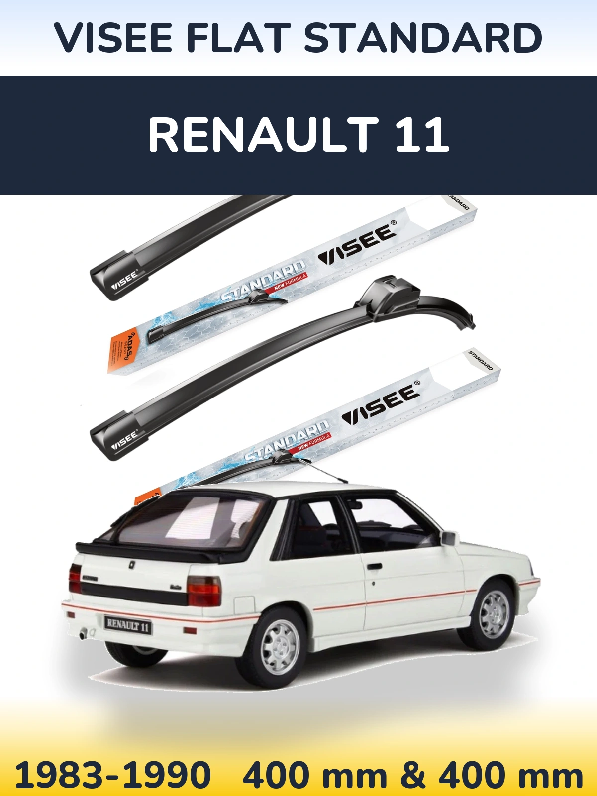 Torkarblad VISEE FLAT STANDARD för Renault 11