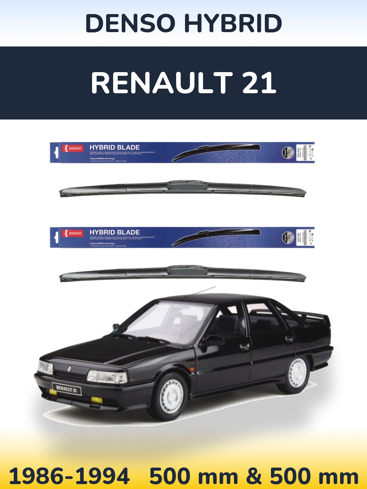 Torkarblad Denso Hybrid för Renault 21