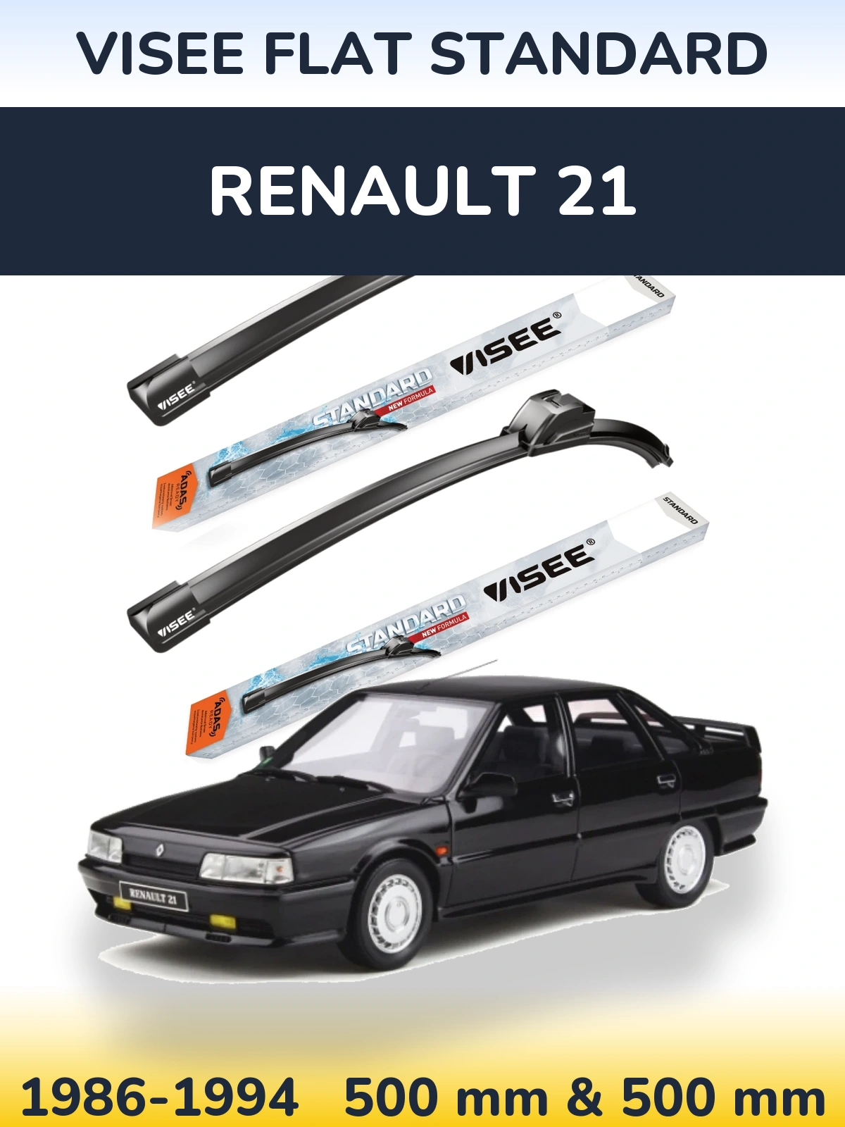 Torkarblad VISEE FLAT STANDARD för Renault 21