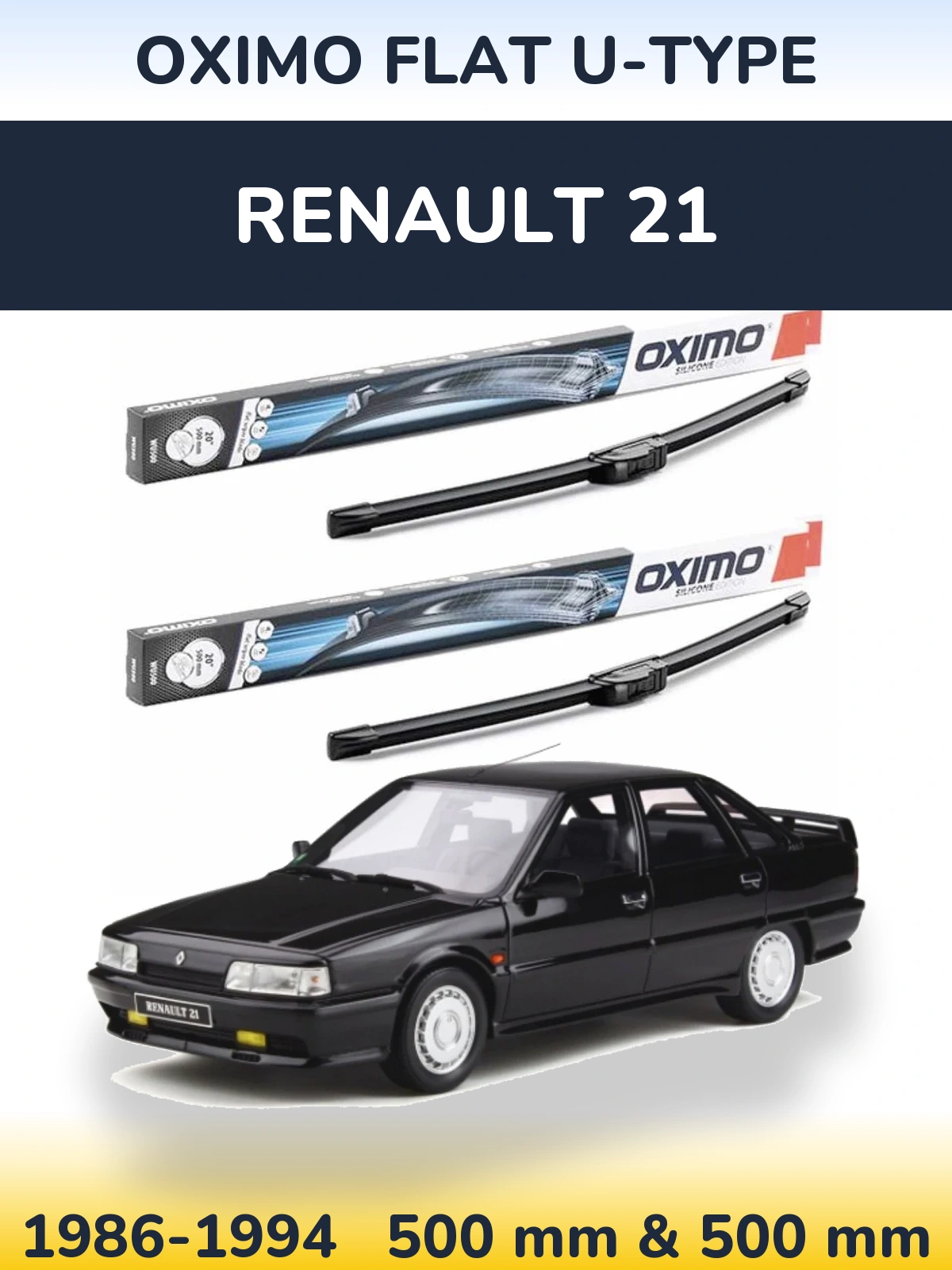 Torkarblad Oximo Flat U-type för Renault 21