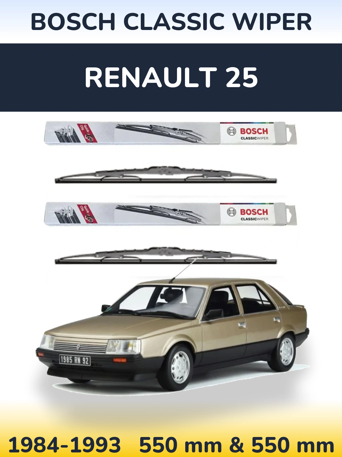 Torkarblad BOSCH Classic Wiper för Renault 25