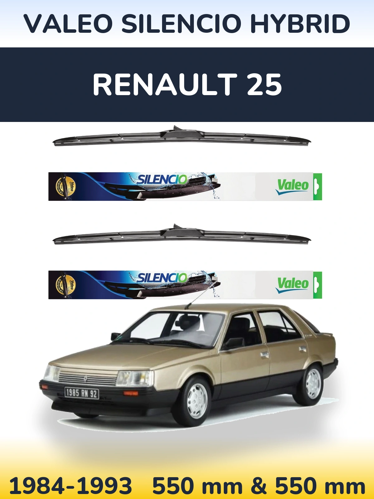 Torkarblad Valeo Silencio Hybrid för Renault 25