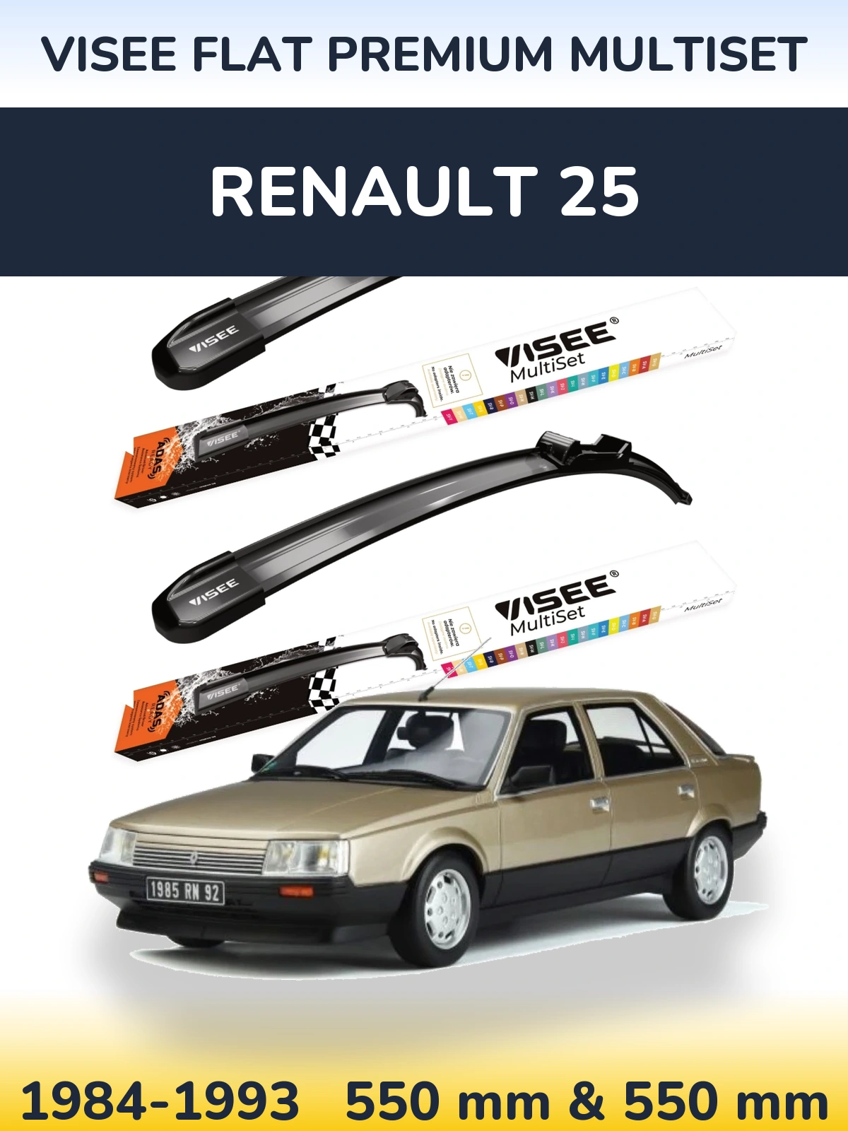 Torkarblad VISEE FLAT PREMIUM MultiSet för Renault 25