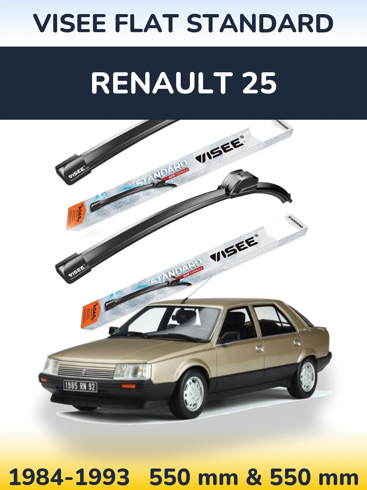 Torkarblad VISEE FLAT STANDARD för Renault 25