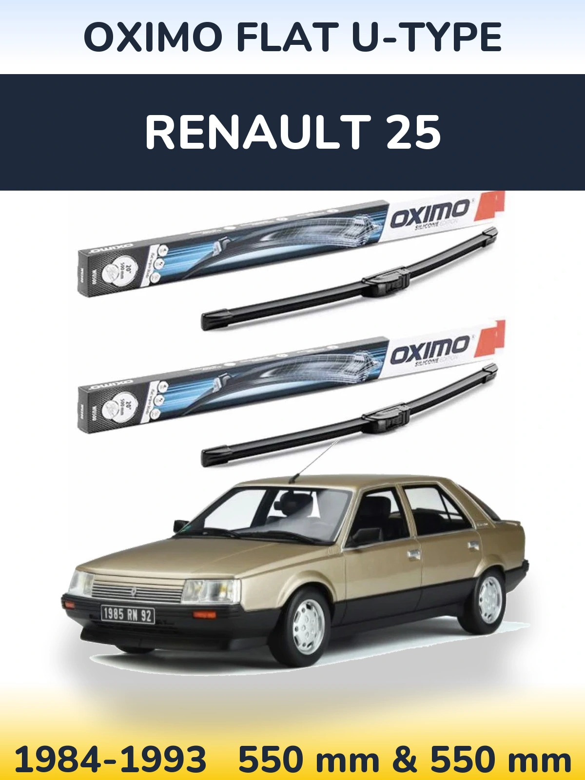 Torkarblad Oximo Flat U-type för Renault 25