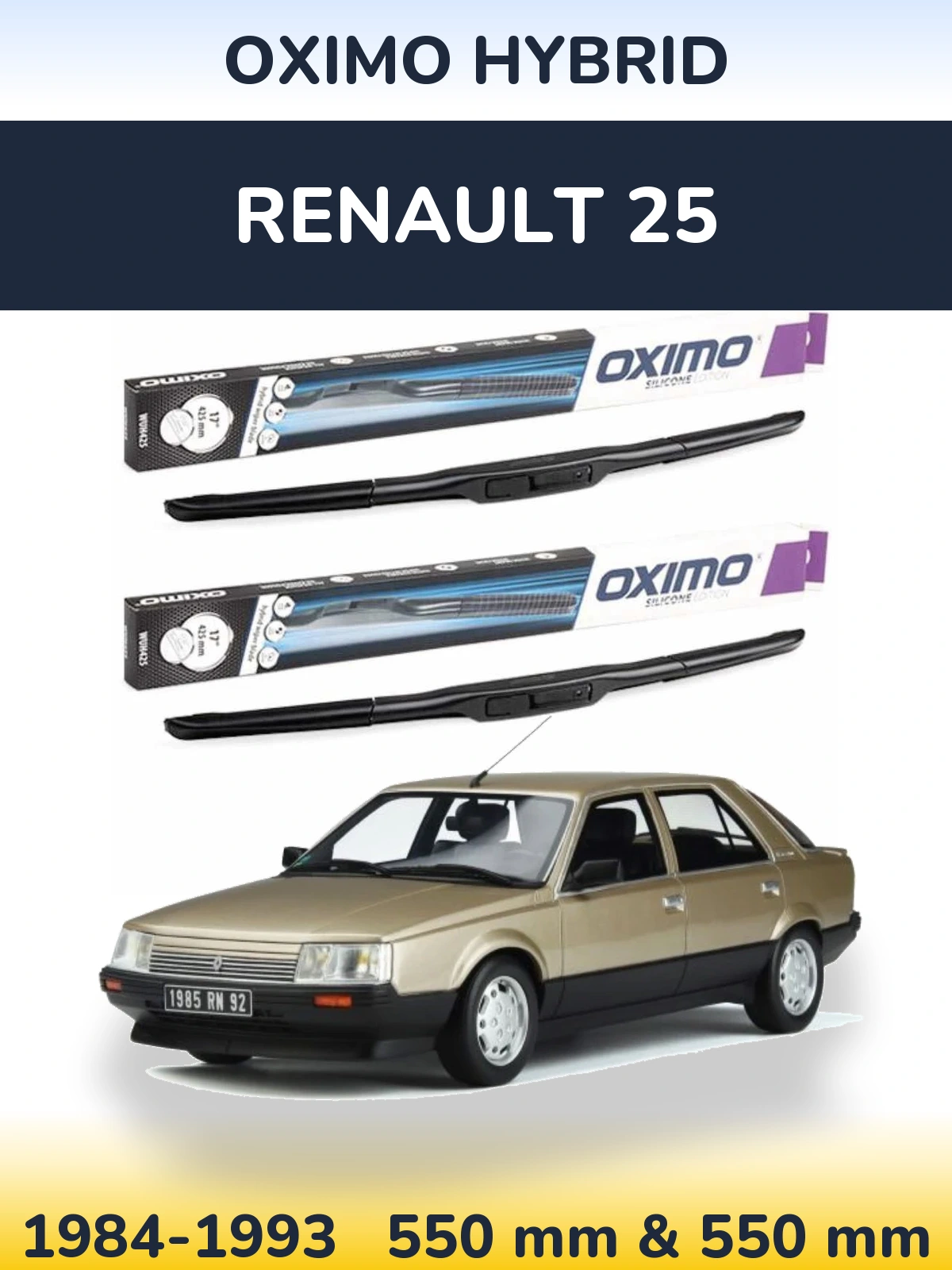 Torkarblad Oximo Hybrid för Renault 25