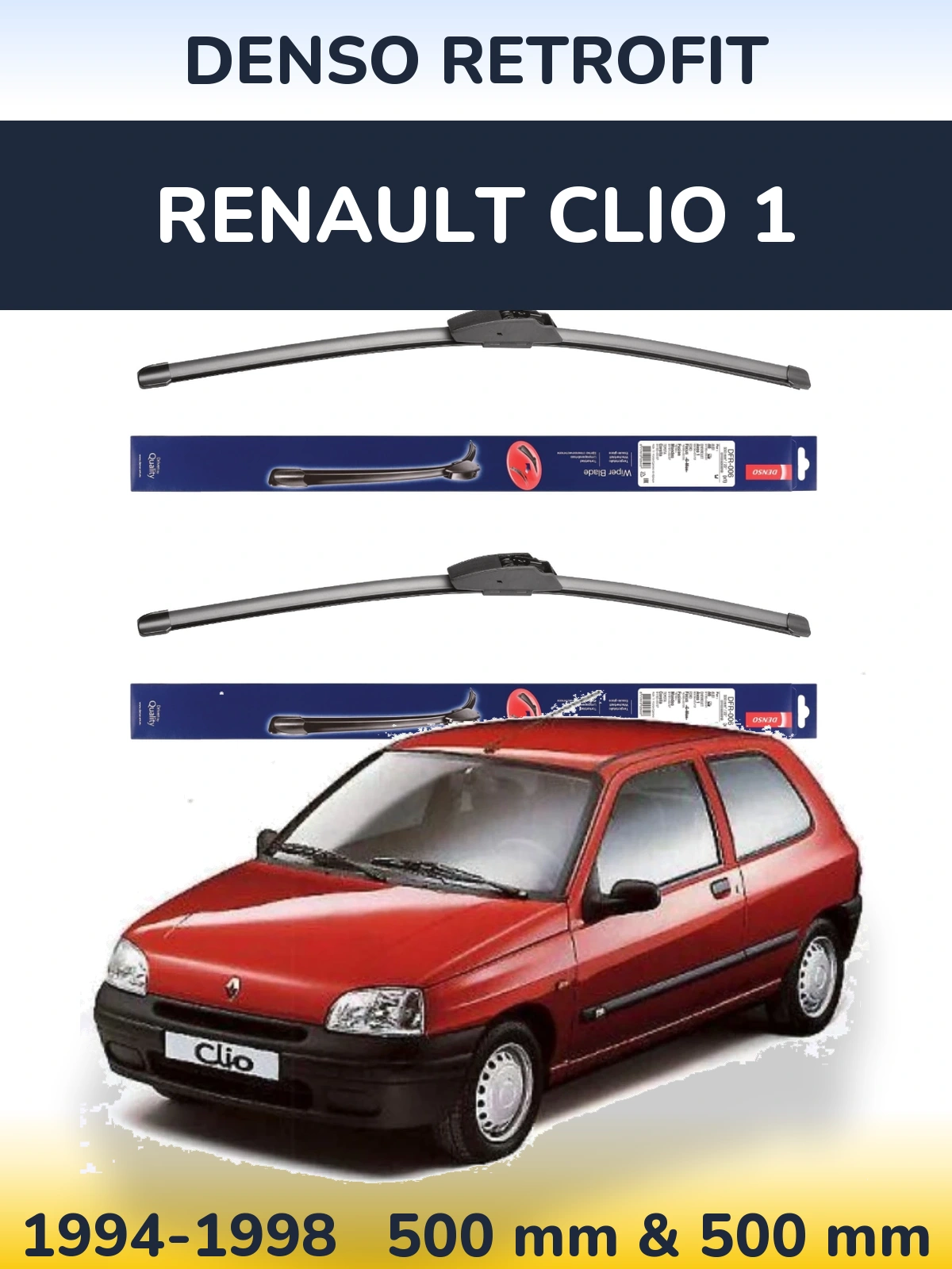 Torkarblad Denso Retrofit för Renault Clio 1