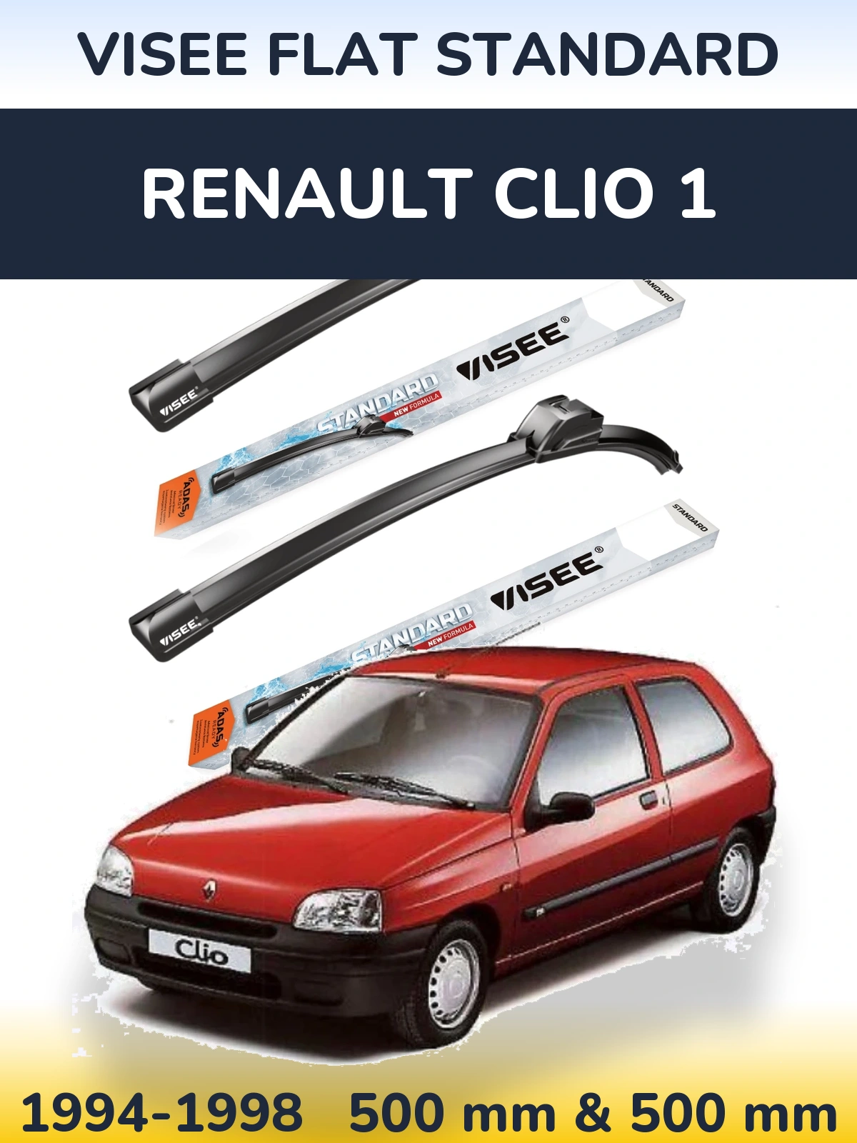 Torkarblad VISEE FLAT STANDARD för Renault Clio 1