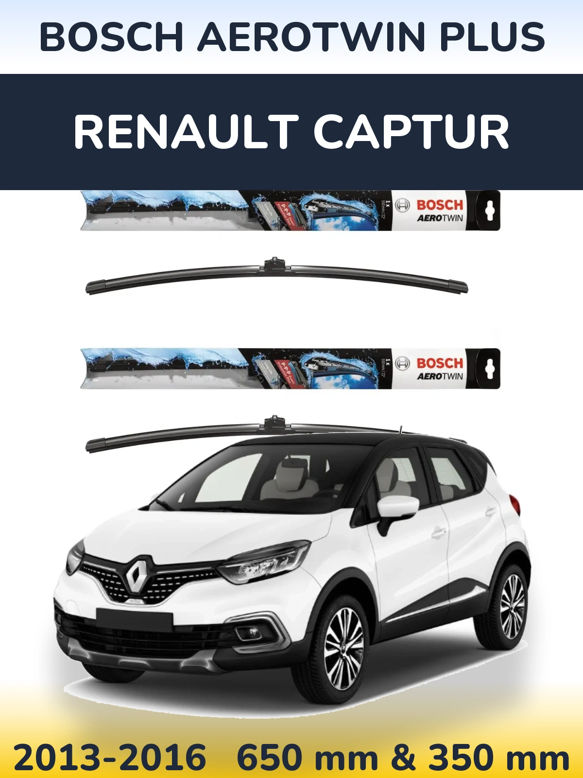 Torkarblad BOSCH AeroTwin Plus för Renault Captur