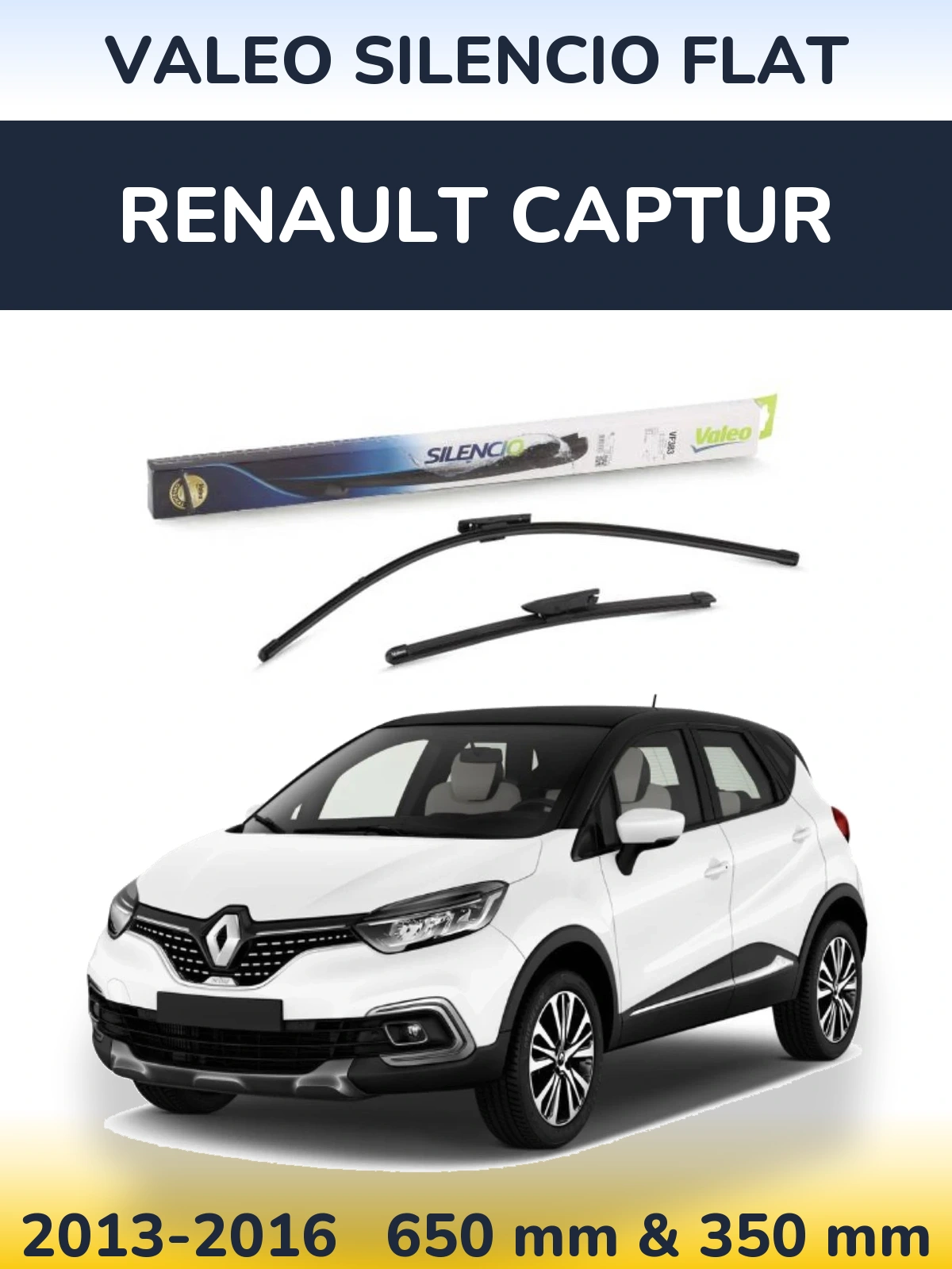 Torkarblad Valeo Silencio Flat för Renault Captur